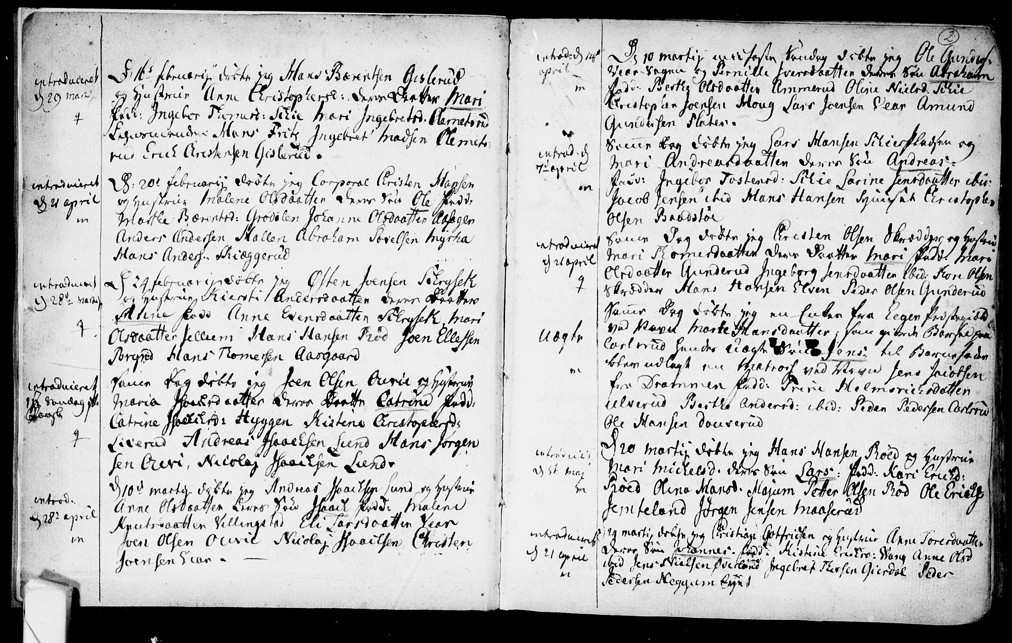 Røyken kirkebøker, SAKO/A-241/F/Fa/L0003: Ministerialbok nr. 3, 1782-1813, s. 2