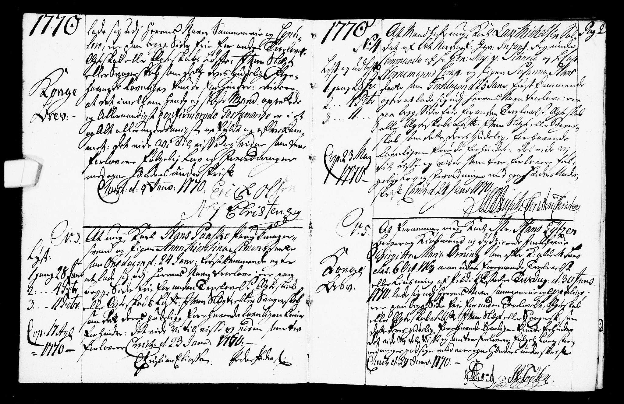 Oslo domkirke Kirkebøker, SAO/A-10752/L/La/L0009: Forlovererklæringer nr. 9, 1770-1784, s. 2