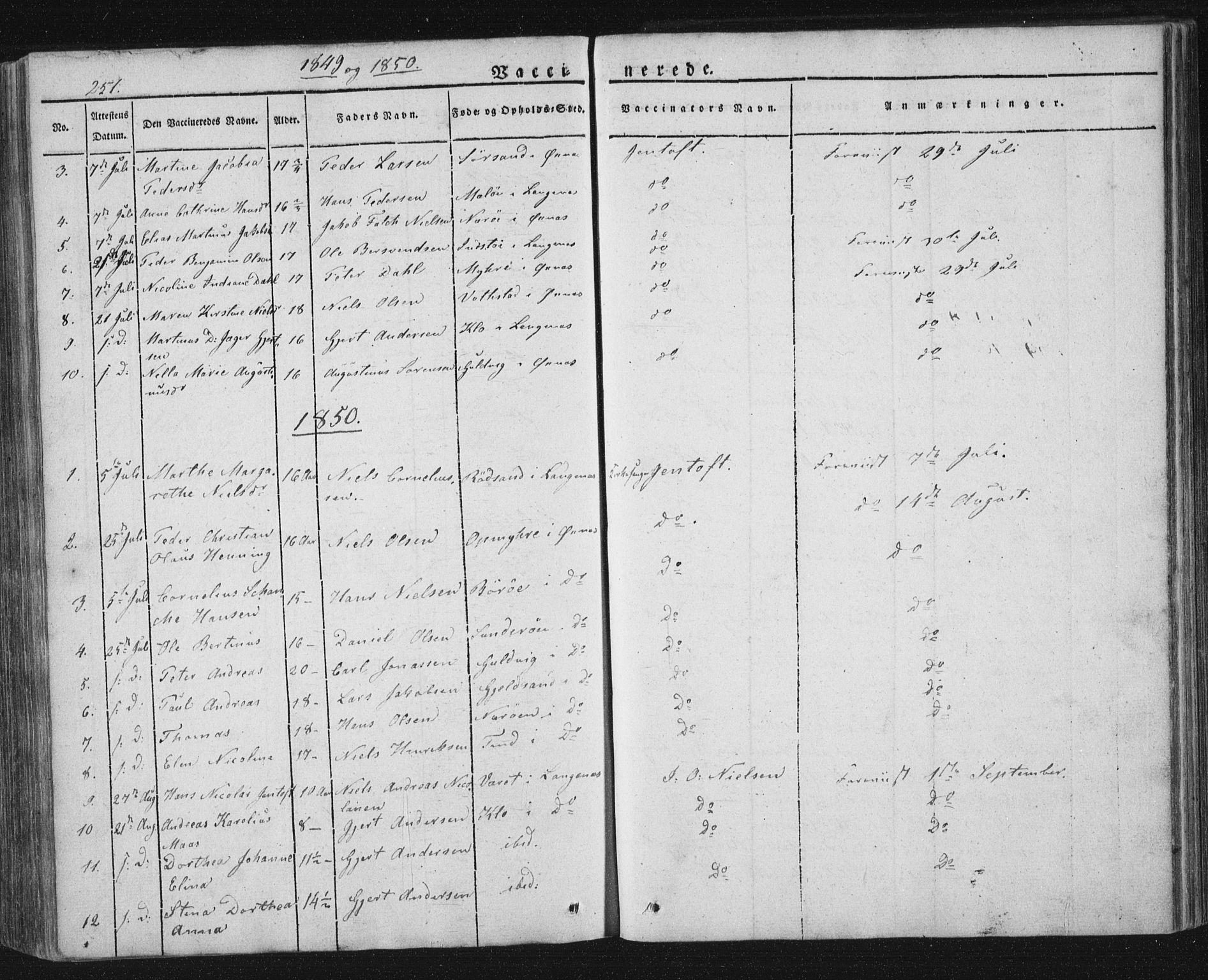 Ministerialprotokoller, klokkerbøker og fødselsregistre - Nordland, AV/SAT-A-1459/893/L1332: Ministerialbok nr. 893A05, 1841-1858, s. 251