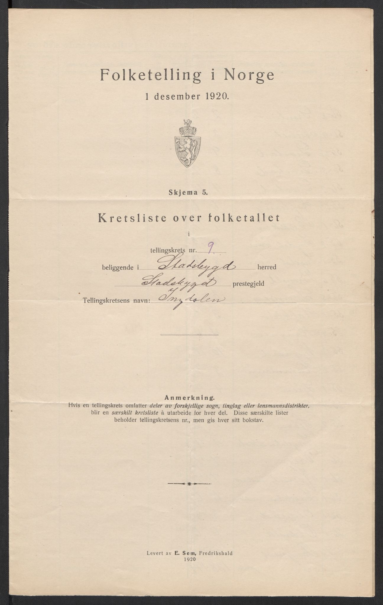 SAT, Folketelling 1920 for 1625 Stadsbygd herred, 1920, s. 33