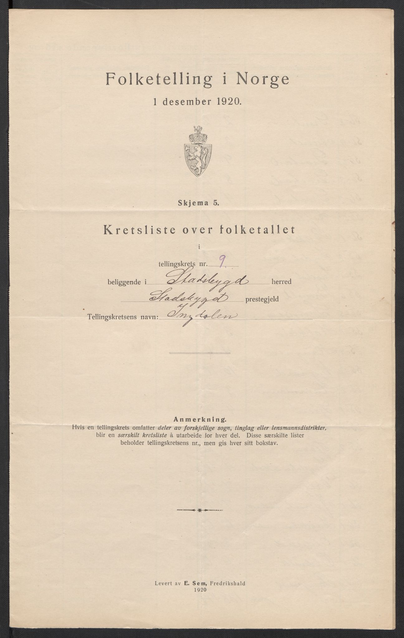 SAT, Folketelling 1920 for 1625 Stadsbygd herred, 1920, s. 33