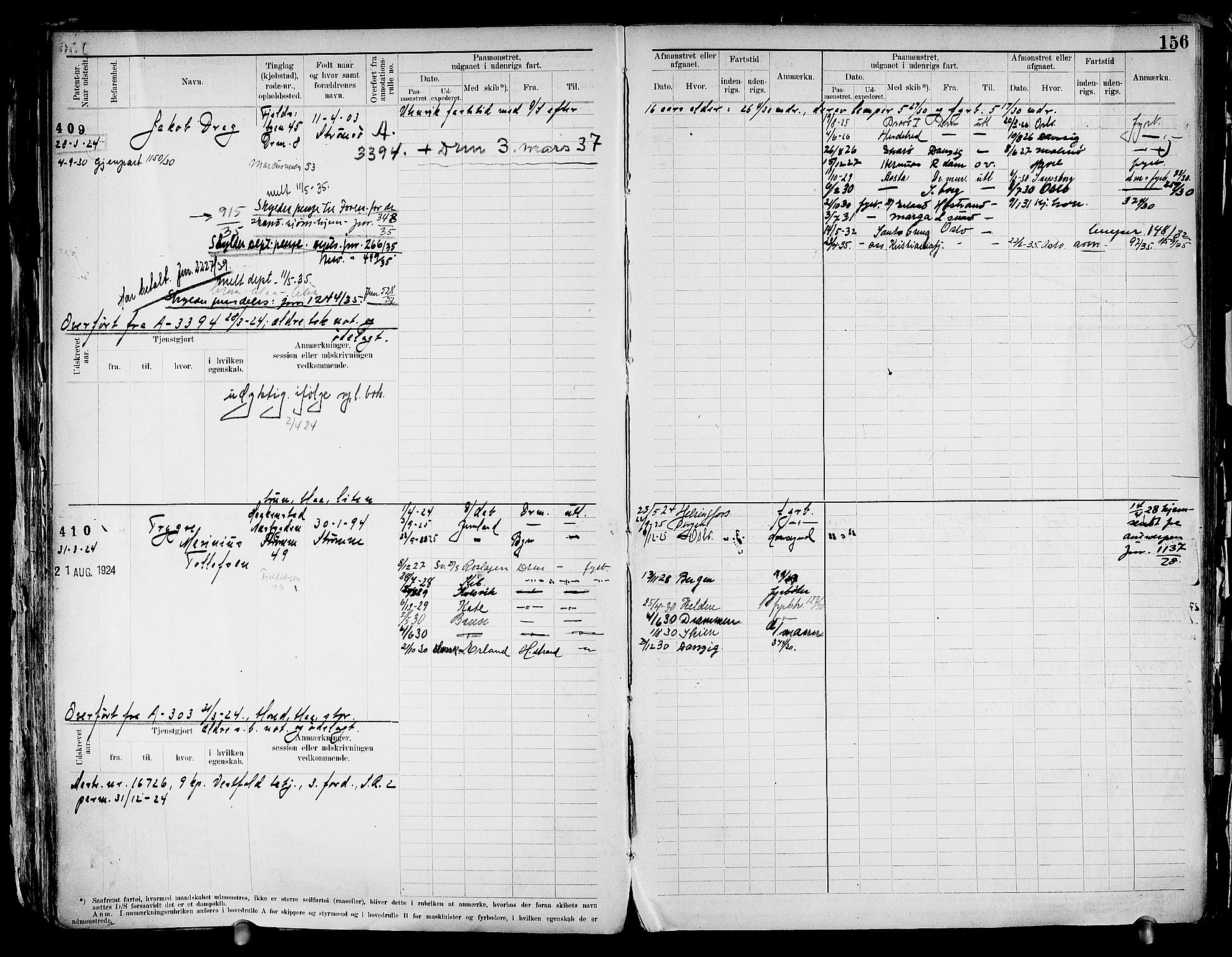 Drammen innrulleringsdistrikt, SAKO/A-781/F/Fd/L0003: Maskinist- og fyrbøterrulle, 1904-1948, s. 163