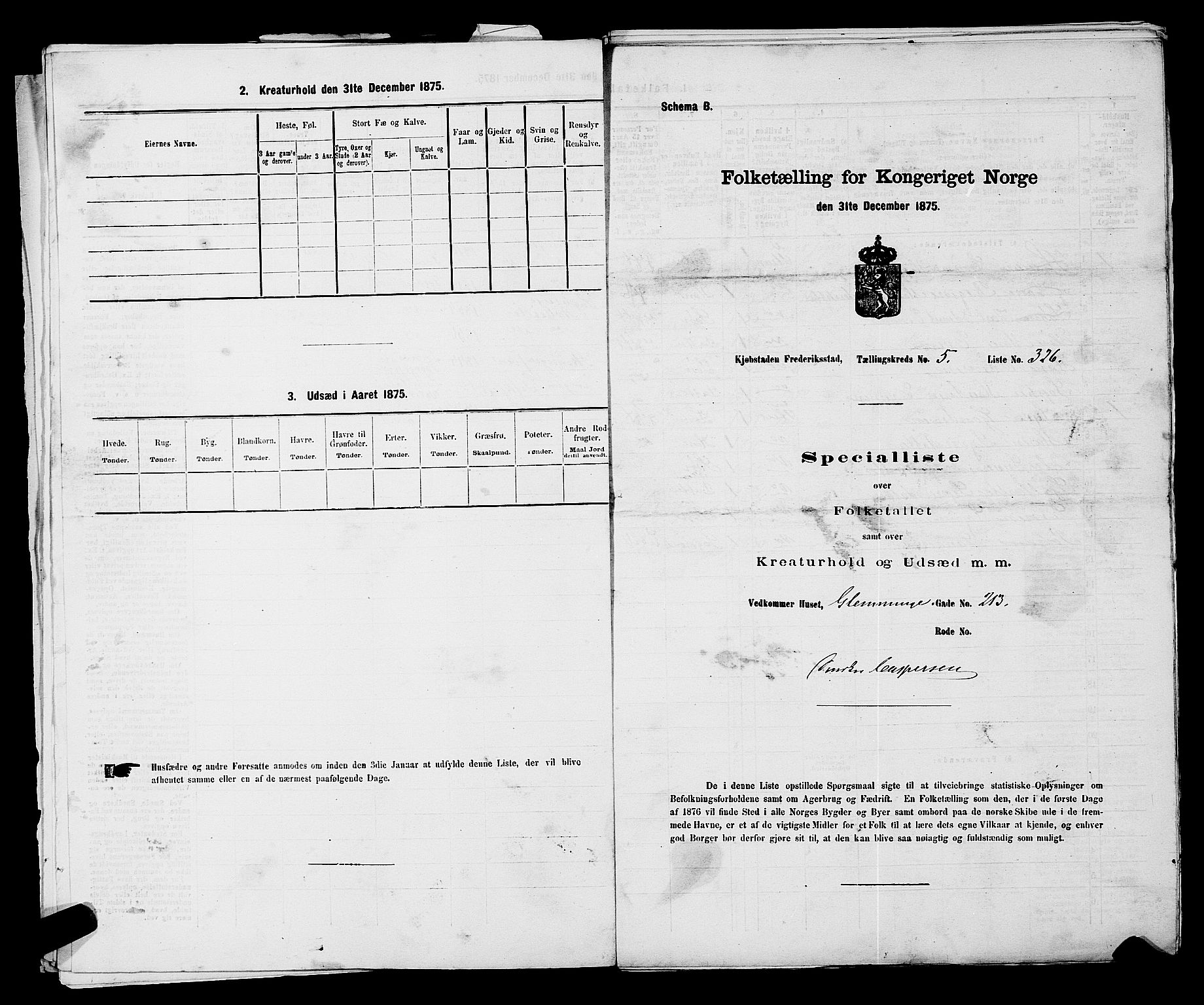 RA, Folketelling 1875 for 0103B Fredrikstad prestegjeld, Fredrikstad kjøpstad, 1875, s. 778