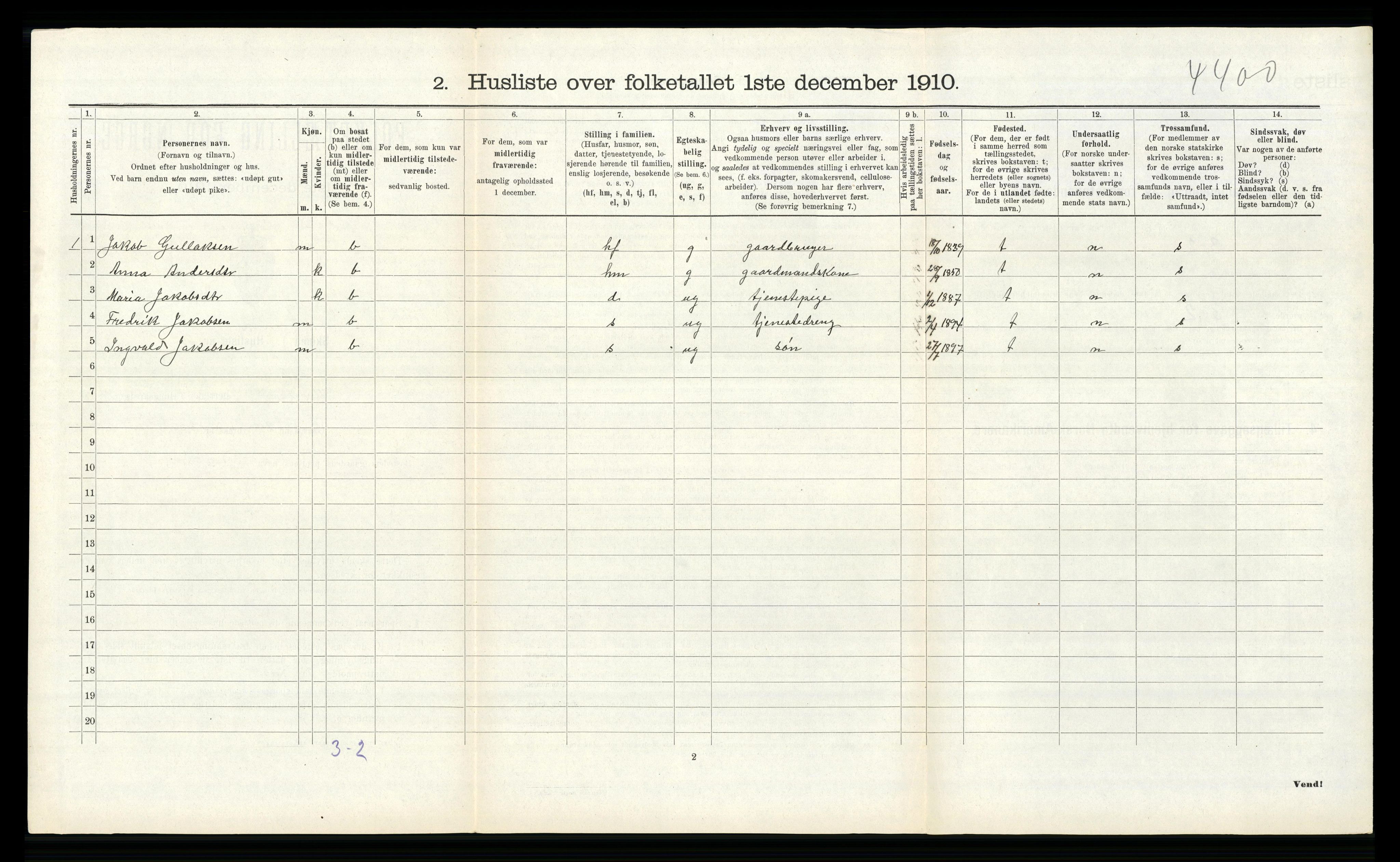 RA, Folketelling 1910 for 1257 Alversund herred, 1910, s. 403