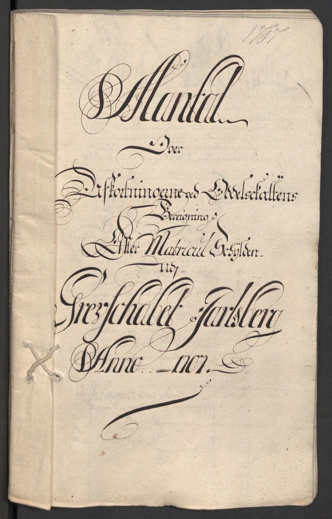 Rentekammeret inntil 1814, Reviderte regnskaper, Fogderegnskap, RA/EA-4092/R32/L1872: Fogderegnskap Jarlsberg grevskap, 1706-1707, s. 432
