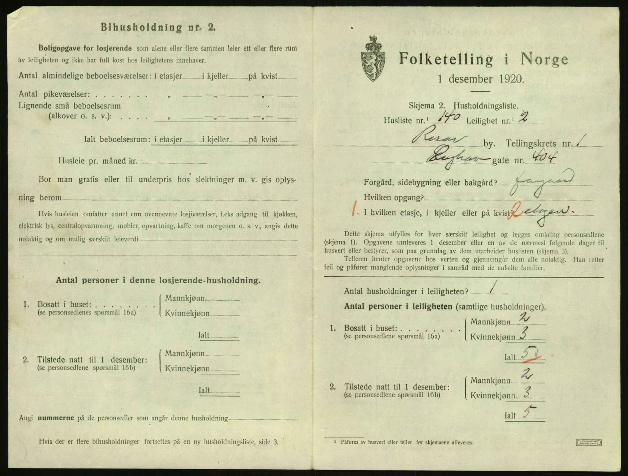 SAK, Folketelling 1920 for 0901 Risør kjøpstad, 1920, s. 1689