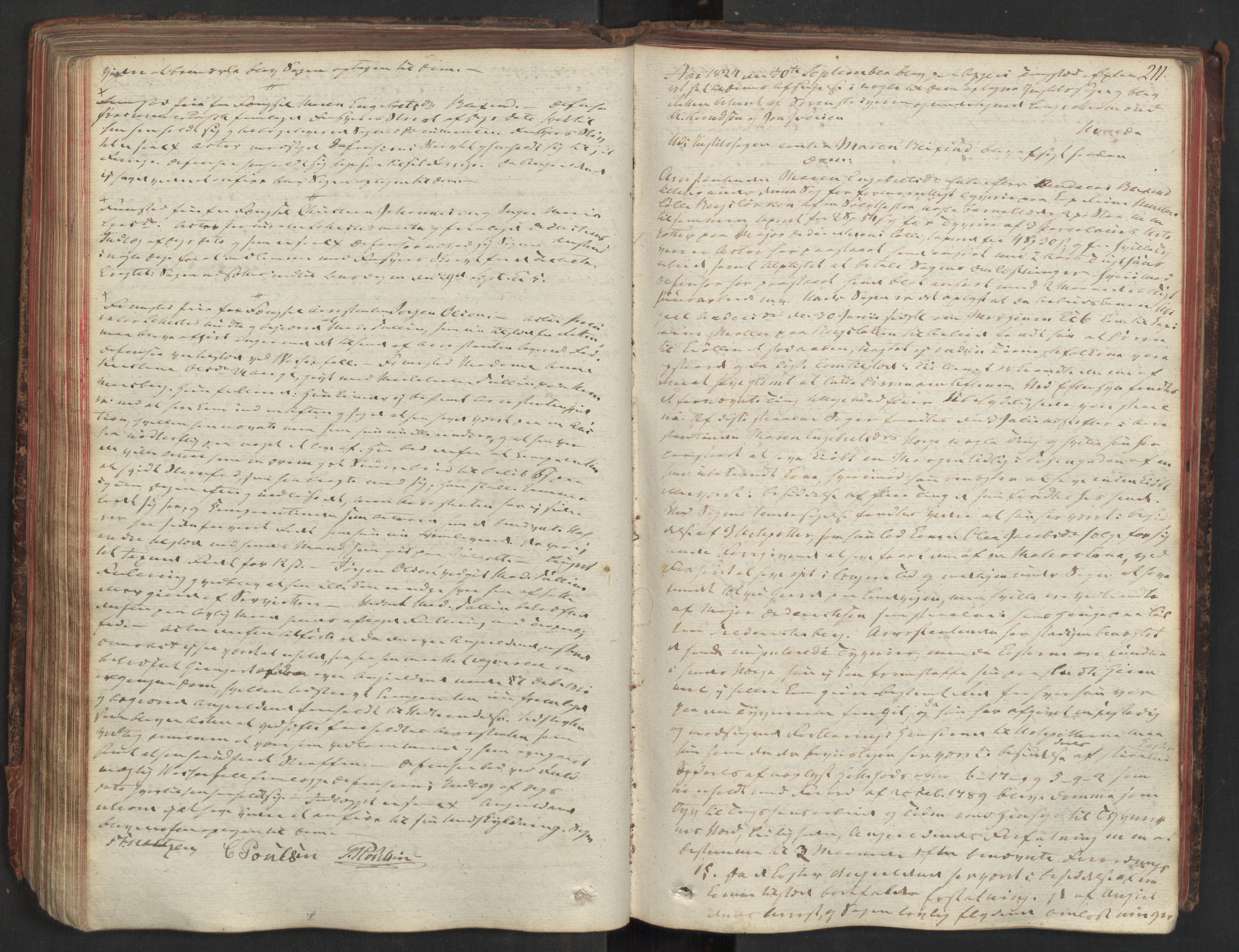 Aker sorenskriveri, AV/SAO-A-10895/F/Fc/Fcb/L0005: Ekstrarettsprotokoll, 1822-1827, s. 210b-211a