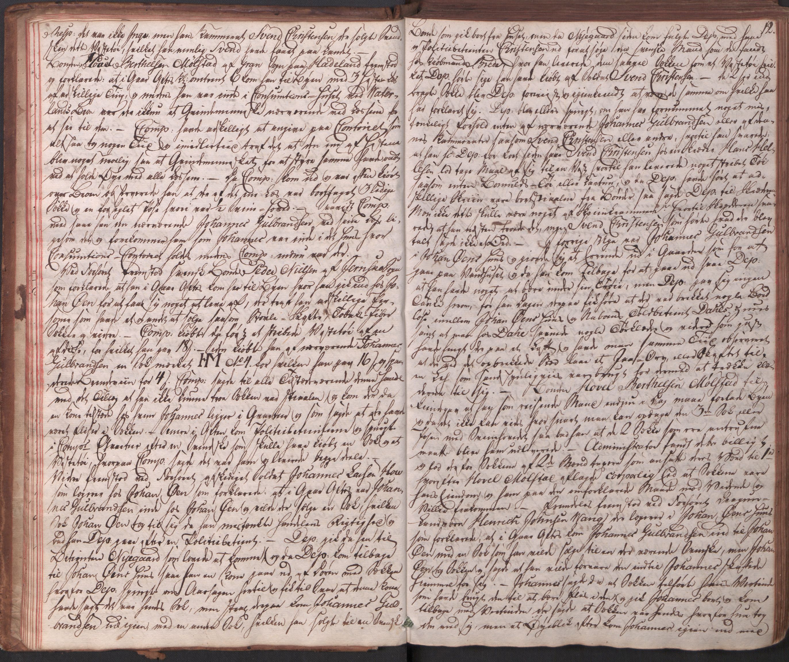 Oslo politidistrikt, AV/SAO-A-10085/I/Ic/Icb/L0000.7: Forhørsprotokoll, 1803-1814, s. 11b-12a