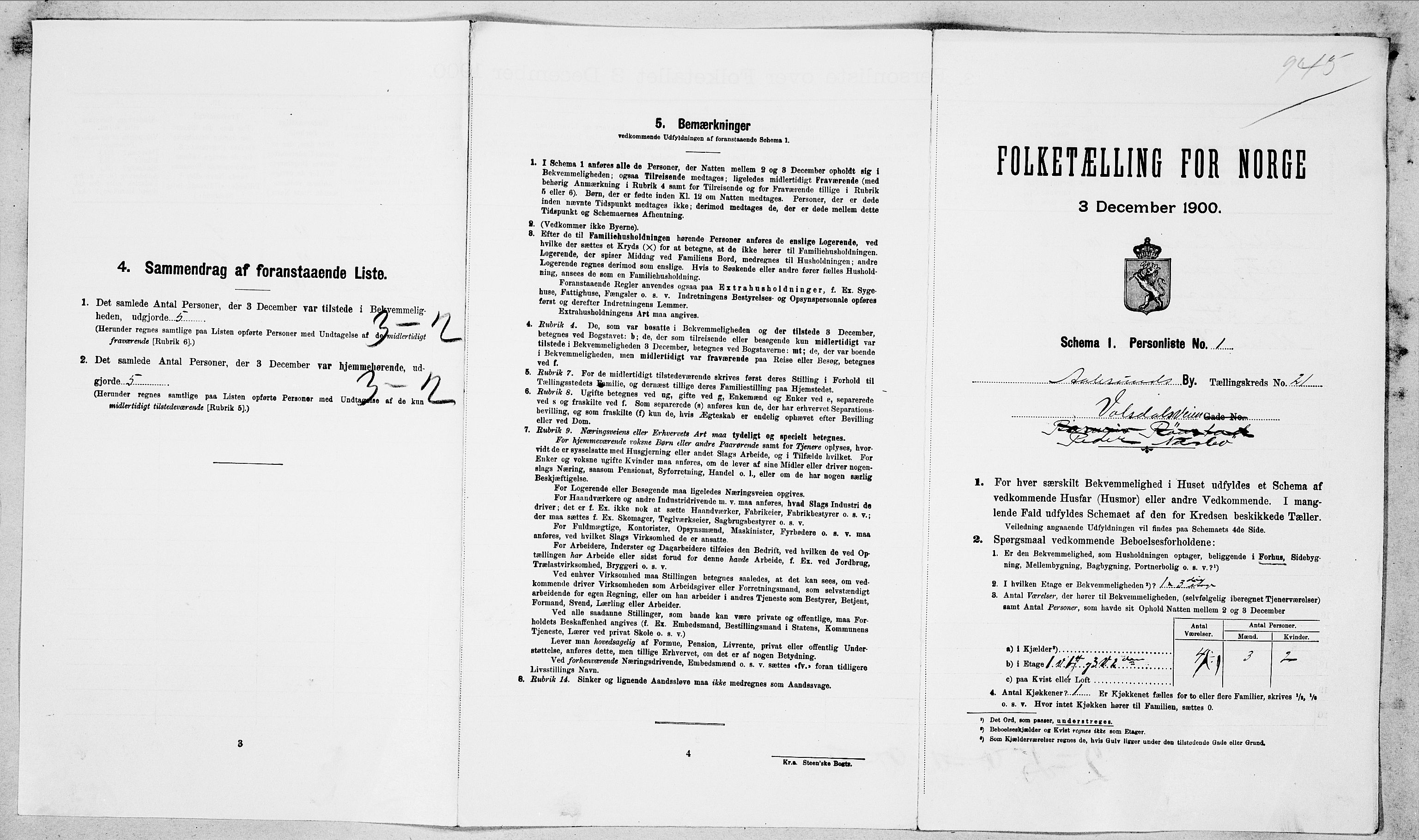 SAT, Folketelling 1900 for 1501 Ålesund kjøpstad, 1900, s. 5299