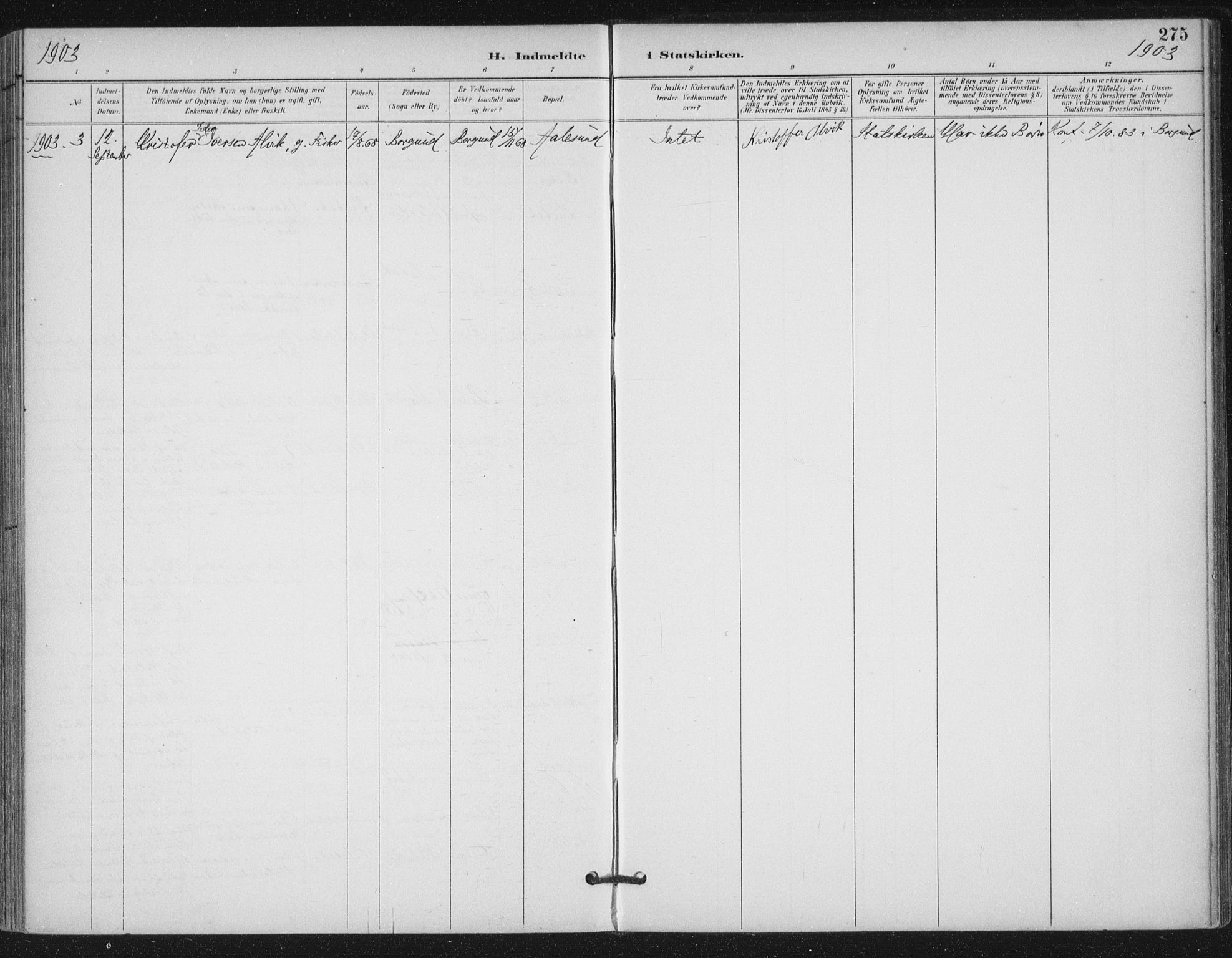 Ministerialprotokoller, klokkerbøker og fødselsregistre - Møre og Romsdal, SAT/A-1454/529/L0457: Ministerialbok nr. 529A07, 1894-1903, s. 275
