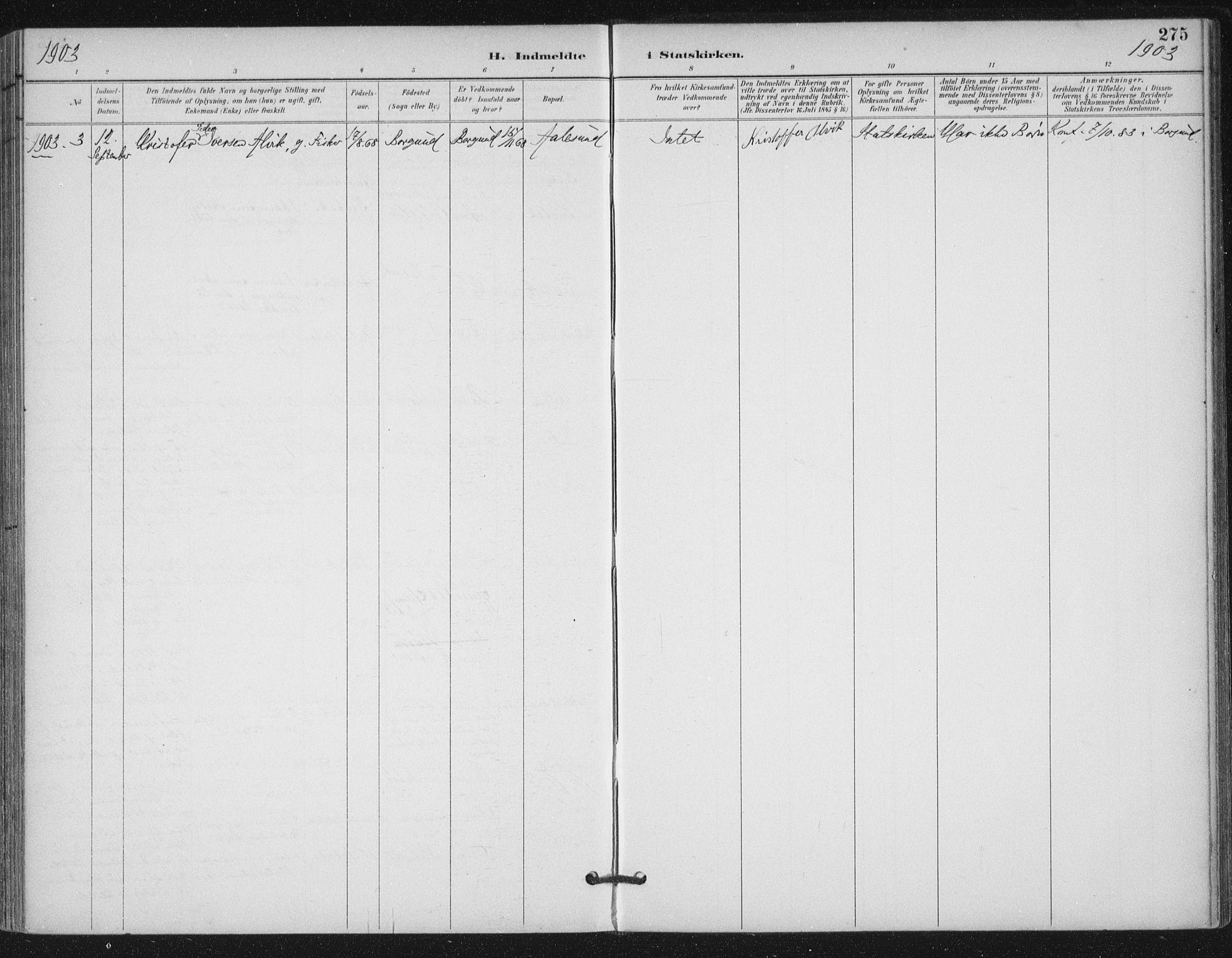 Ministerialprotokoller, klokkerbøker og fødselsregistre - Møre og Romsdal, AV/SAT-A-1454/529/L0457: Ministerialbok nr. 529A07, 1894-1903, s. 275