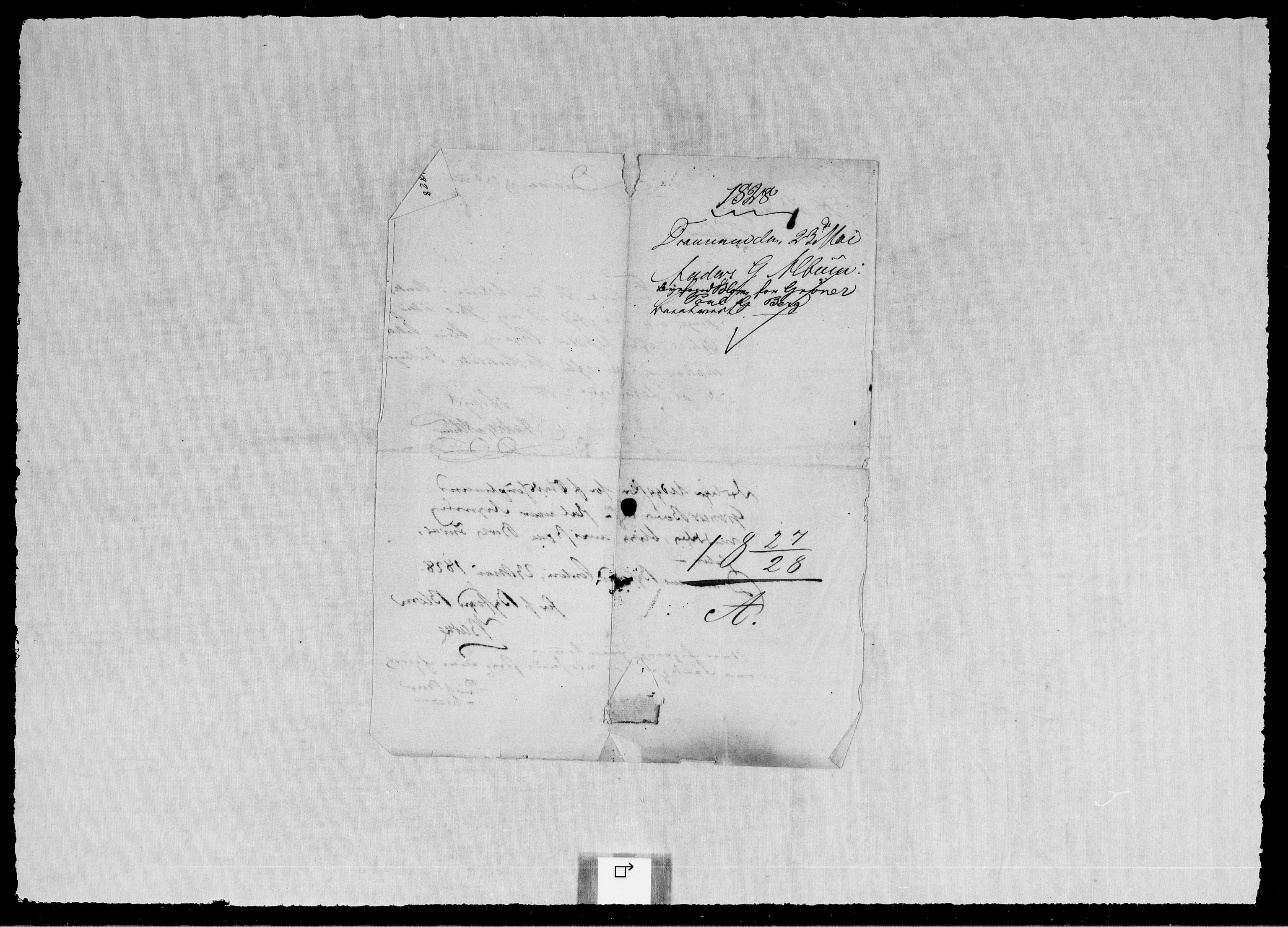 Modums Blaafarveværk, AV/RA-PA-0157/G/Gb/L0099/0001: -- / Innkomne brev A - K, 1827-1828, s. 2