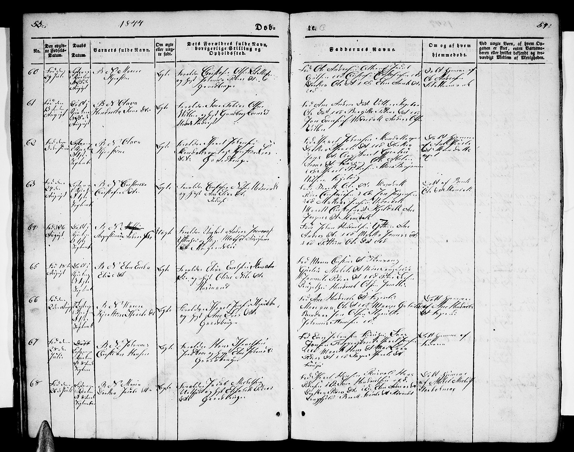 Ministerialprotokoller, klokkerbøker og fødselsregistre - Nordland, AV/SAT-A-1459/827/L0413: Klokkerbok nr. 827C02, 1842-1852, s. 53-54