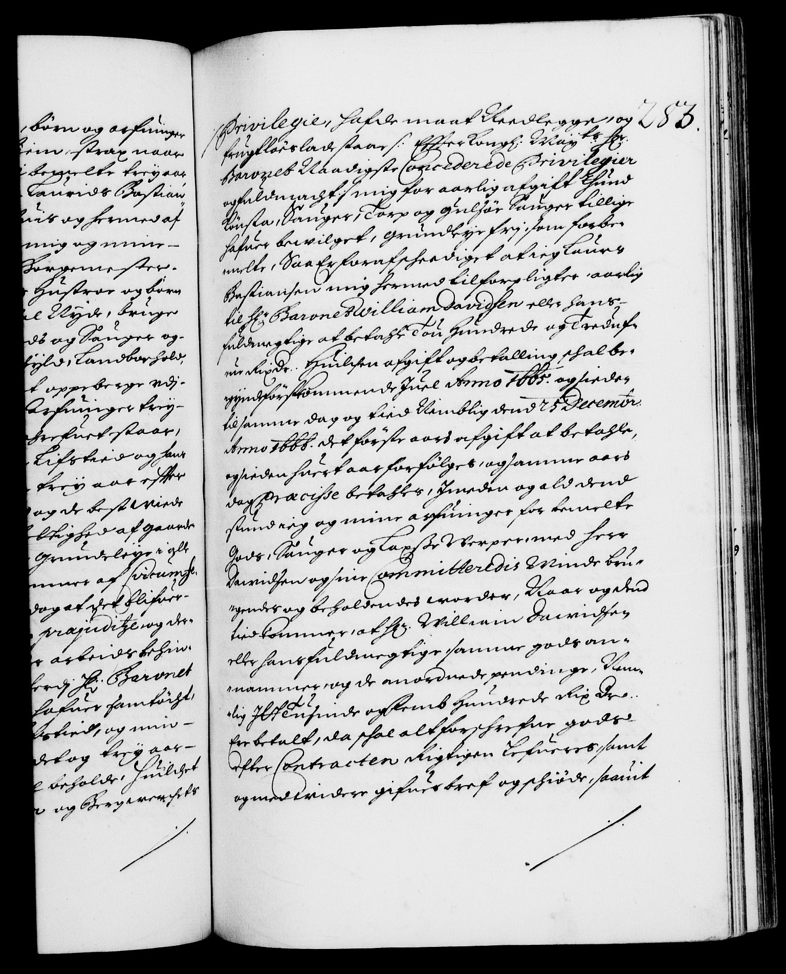 Danske Kanselli 1572-1799, RA/EA-3023/F/Fc/Fca/Fcaa/L0011: Norske registre (mikrofilm), 1670-1673, s. 283a