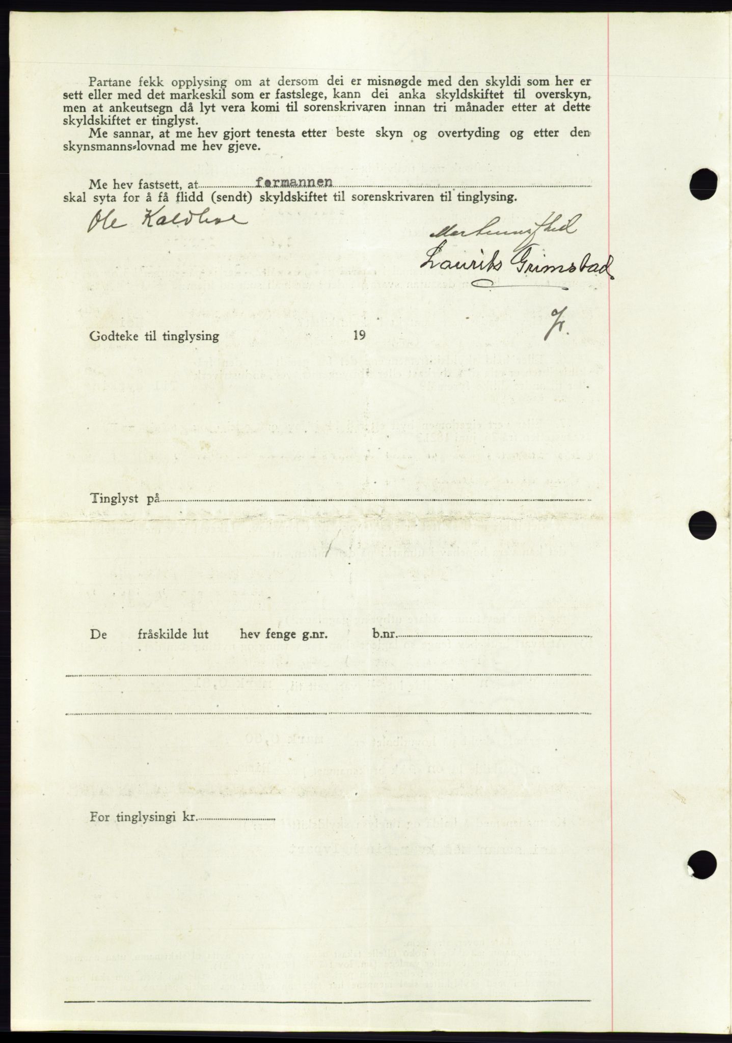 Søre Sunnmøre sorenskriveri, AV/SAT-A-4122/1/2/2C/L0075: Pantebok nr. 1A, 1943-1943, Dagboknr: 731/1943