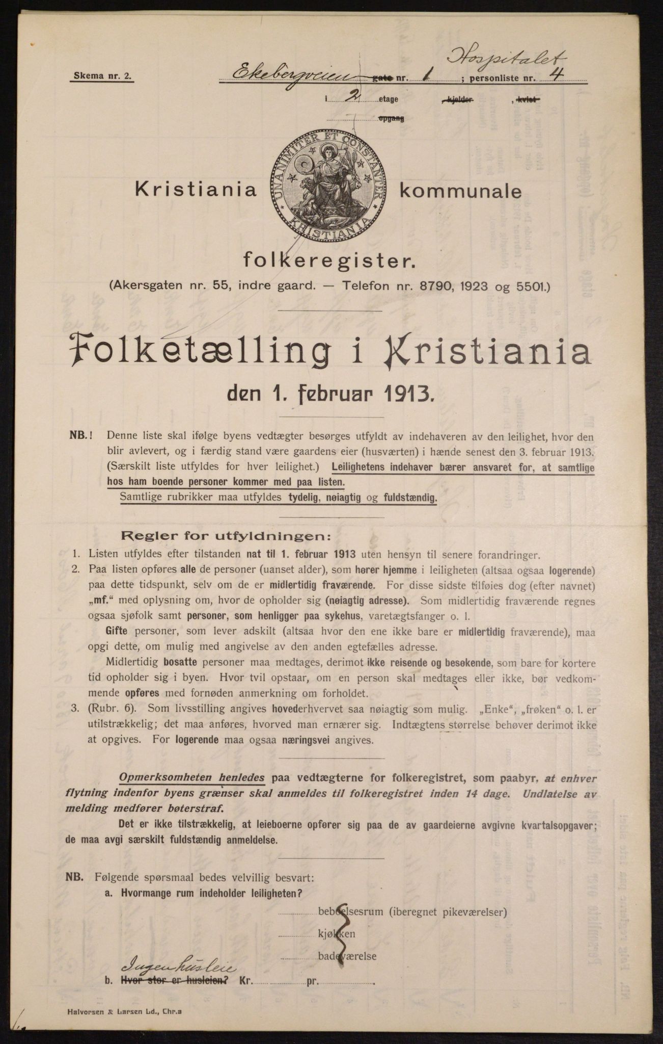 OBA, Kommunal folketelling 1.2.1913 for Kristiania, 1913, s. 20208