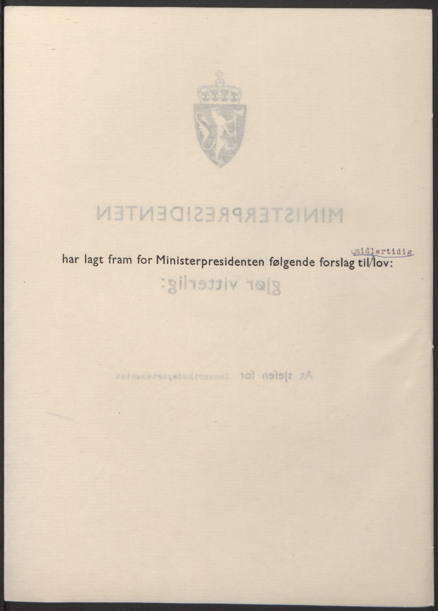 NS-administrasjonen 1940-1945 (Statsrådsekretariatet, de kommisariske statsråder mm), RA/S-4279/D/Db/L0098: Lover II, 1942, s. 59