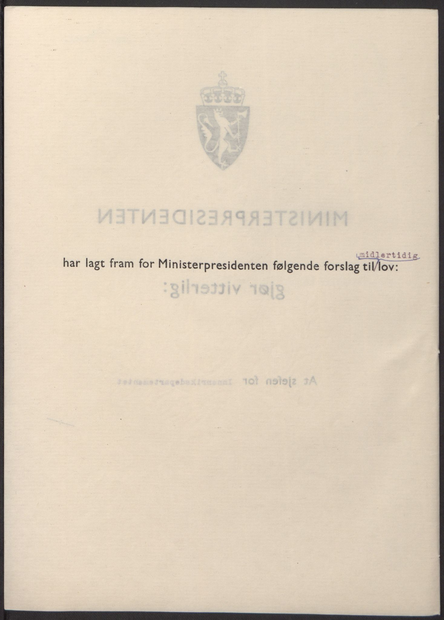 NS-administrasjonen 1940-1945 (Statsrådsekretariatet, de kommisariske statsråder mm), AV/RA-S-4279/D/Db/L0098: Lover II, 1942, s. 59