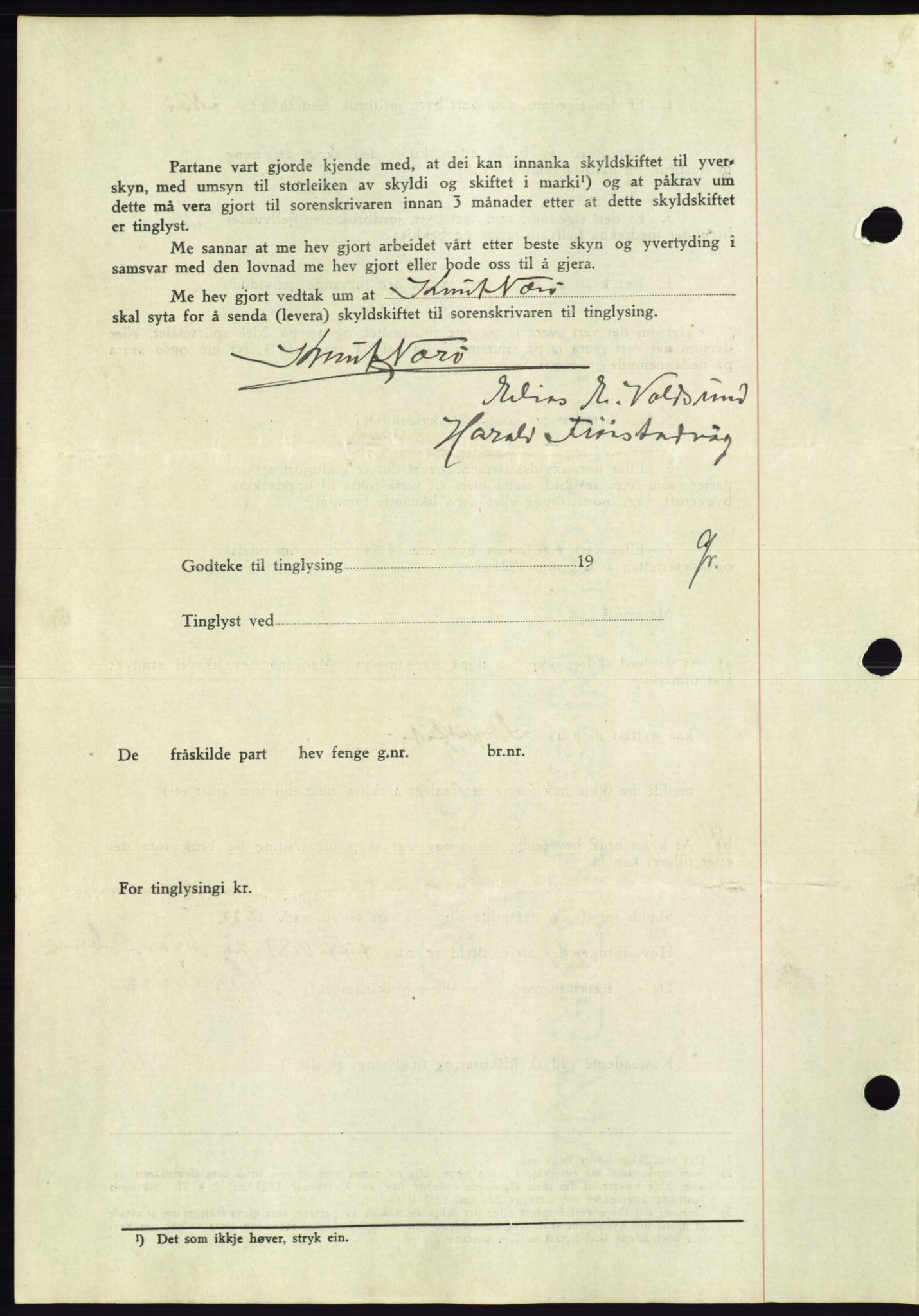 Søre Sunnmøre sorenskriveri, AV/SAT-A-4122/1/2/2C/L0063: Pantebok nr. 57, 1937-1937, Dagboknr: 1095/1937