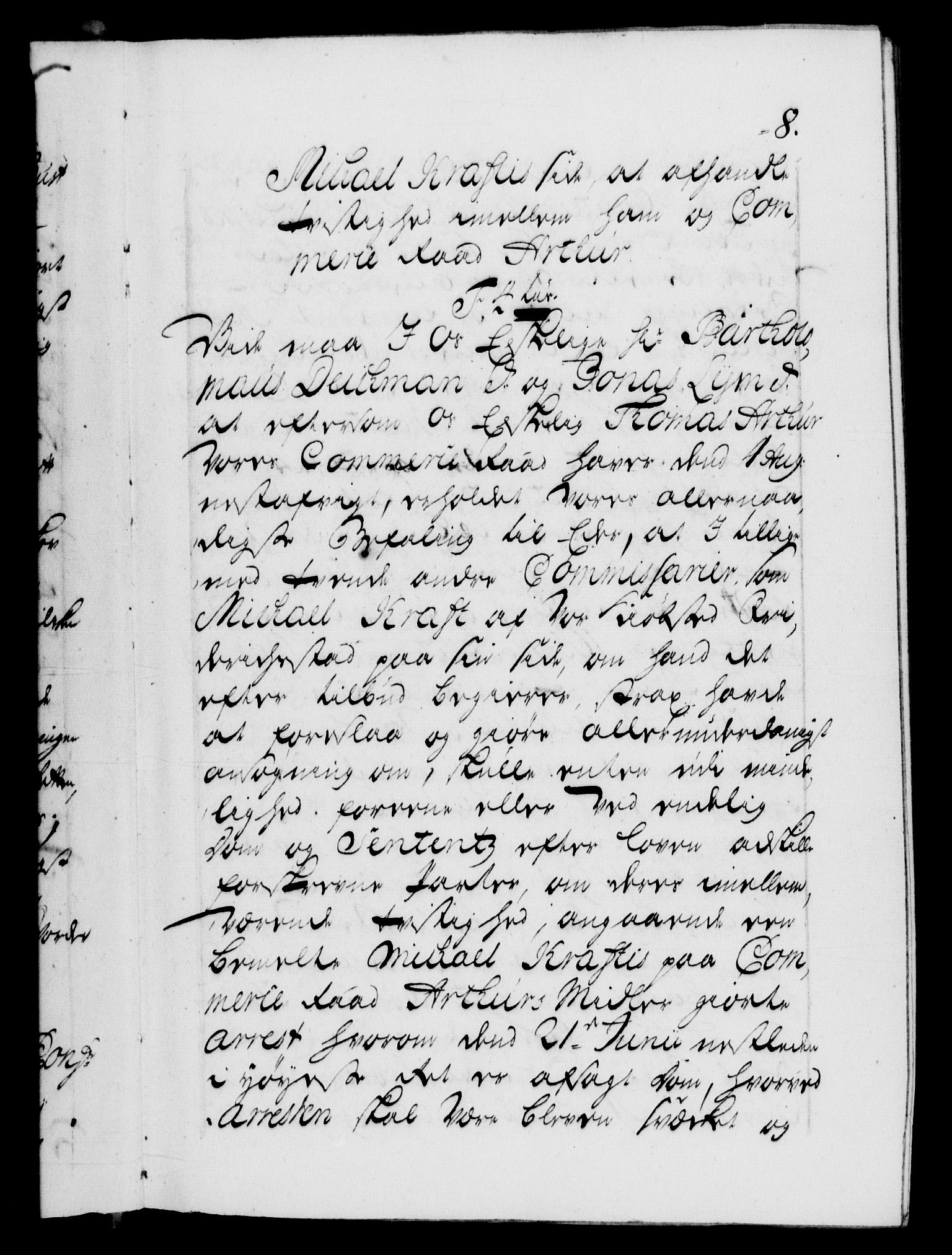 Danske Kanselli 1572-1799, AV/RA-EA-3023/F/Fc/Fca/Fcab/L0024: Norske tegnelser, 1728-1730, s. 8a