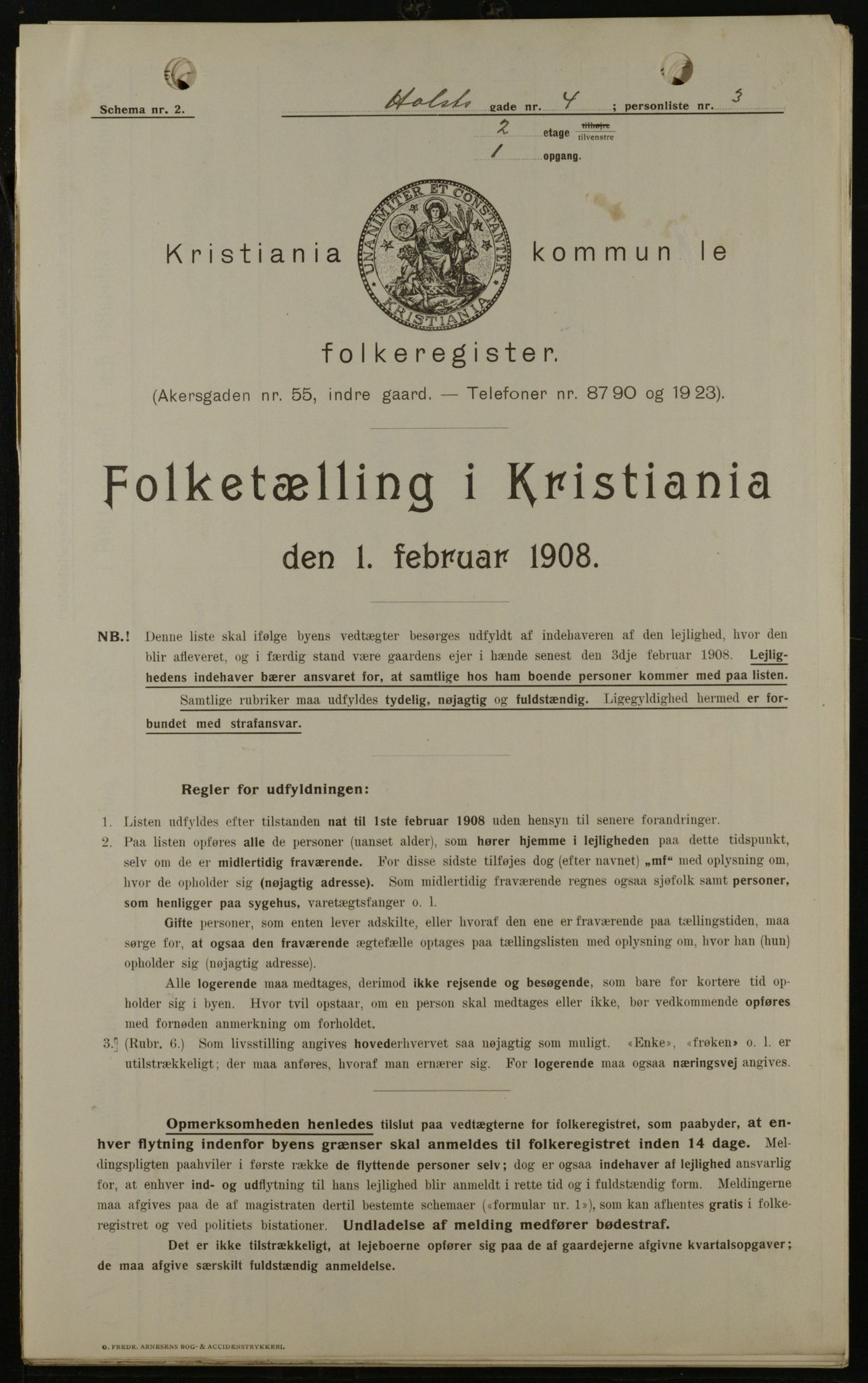 OBA, Kommunal folketelling 1.2.1908 for Kristiania kjøpstad, 1908, s. 36857