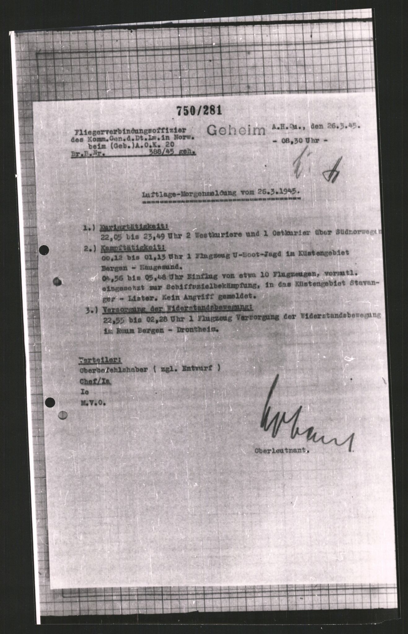 Forsvarets Overkommando. 2 kontor. Arkiv 11.4. Spredte tyske arkivsaker, AV/RA-RAFA-7031/D/Dar/Dara/L0008: Krigsdagbøker for 20. Gebirgs-Armee-Oberkommando (AOK 20), 1945, s. 691