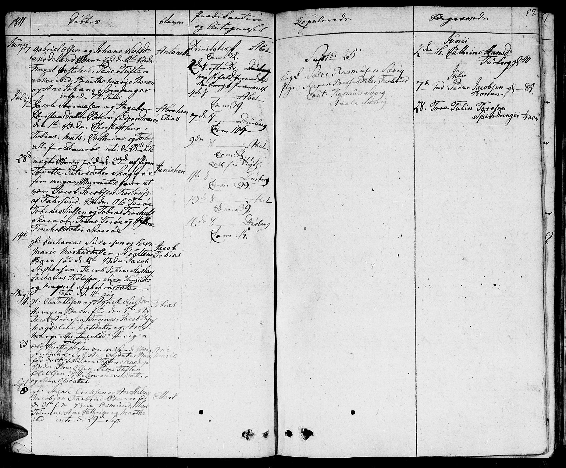Herad sokneprestkontor, SAK/1111-0018/F/Fa/Fab/L0001: Ministerialbok nr. A 1, 1797-1839, s. 52