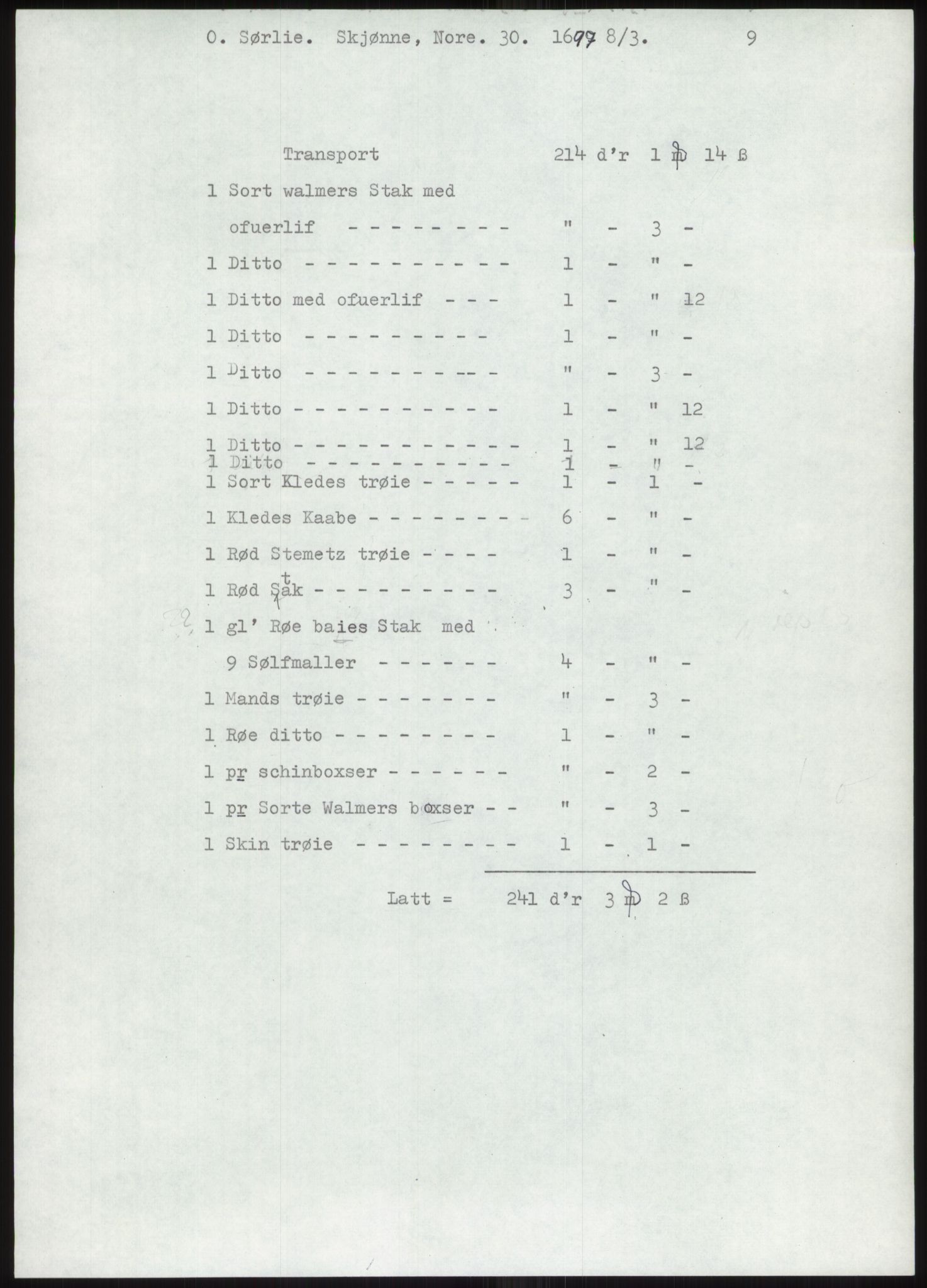 Samlinger til kildeutgivelse, Diplomavskriftsamlingen, AV/RA-EA-4053/H/Ha, s. 357