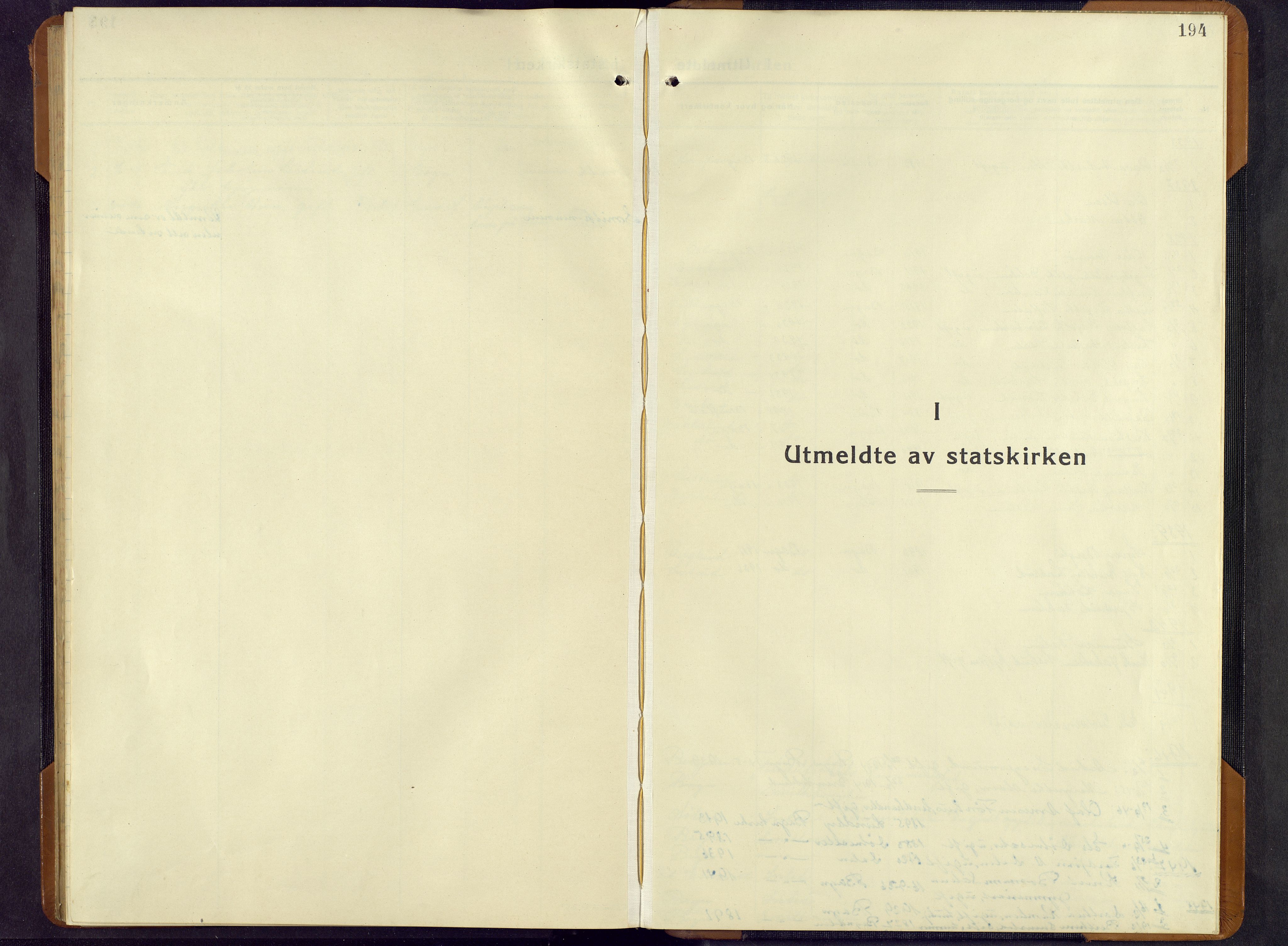 Sør-Aurdal prestekontor, SAH/PREST-128/H/Ha/Hab/L0011: Klokkerbok nr. 11, 1922-1950, s. 194