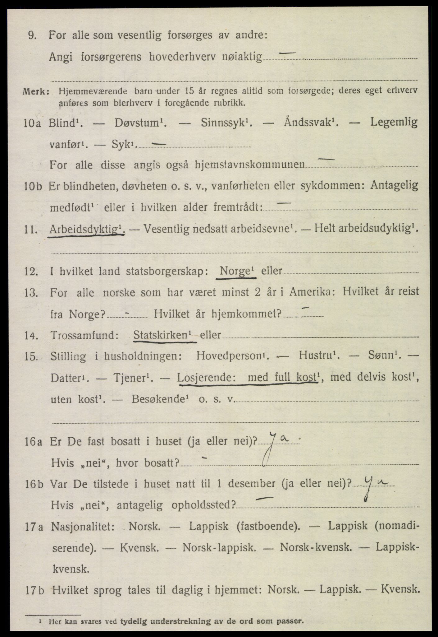 SAT, Folketelling 1920 for 1718 Leksvik herred, 1920, s. 3277