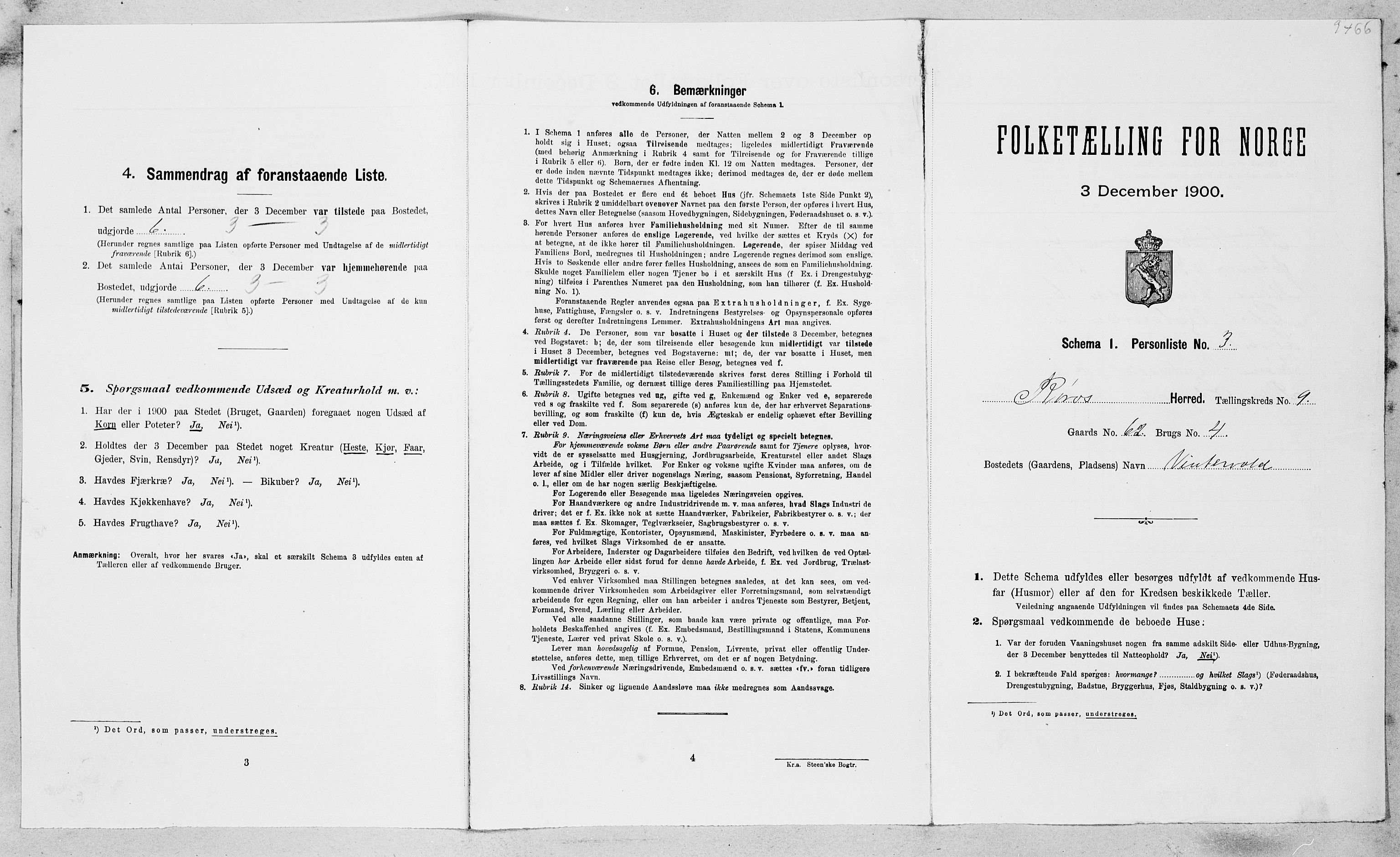 SAT, Folketelling 1900 for 1640 Røros herred, 1900, s. 1020