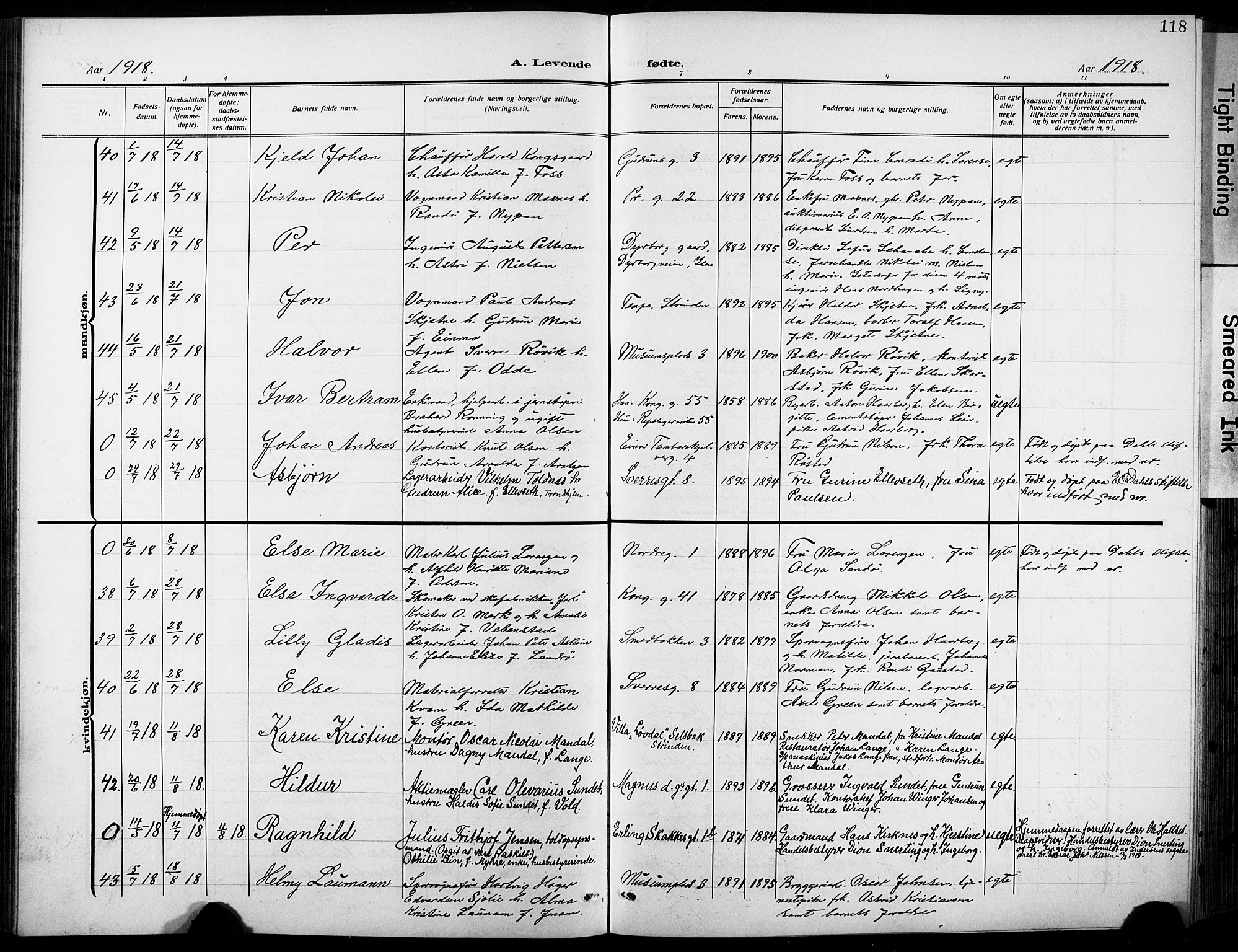 Ministerialprotokoller, klokkerbøker og fødselsregistre - Sør-Trøndelag, AV/SAT-A-1456/601/L0096: Klokkerbok nr. 601C14, 1911-1931, s. 118
