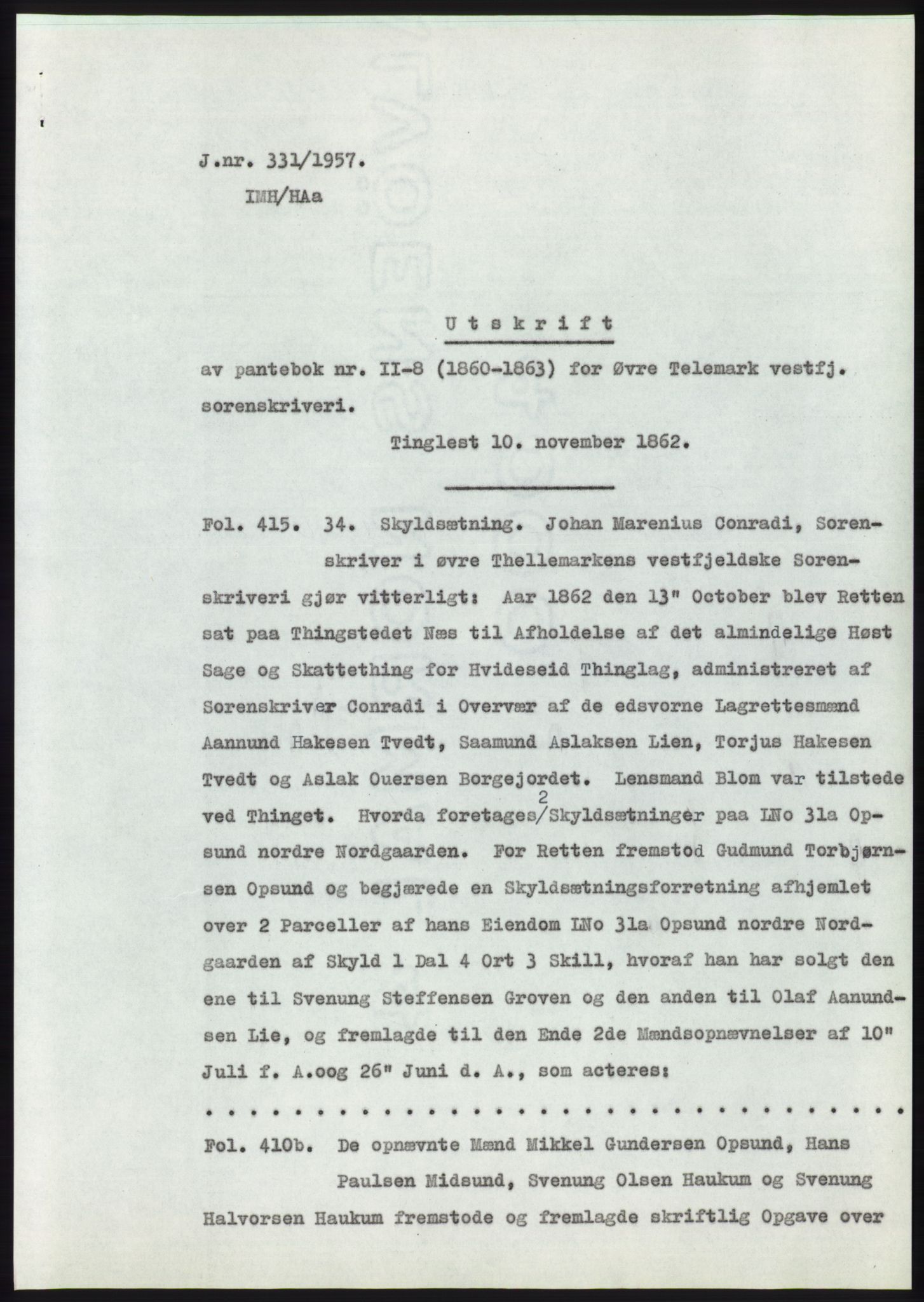 Statsarkivet i Kongsberg, SAKO/A-0001, 1956-1957, s. 446