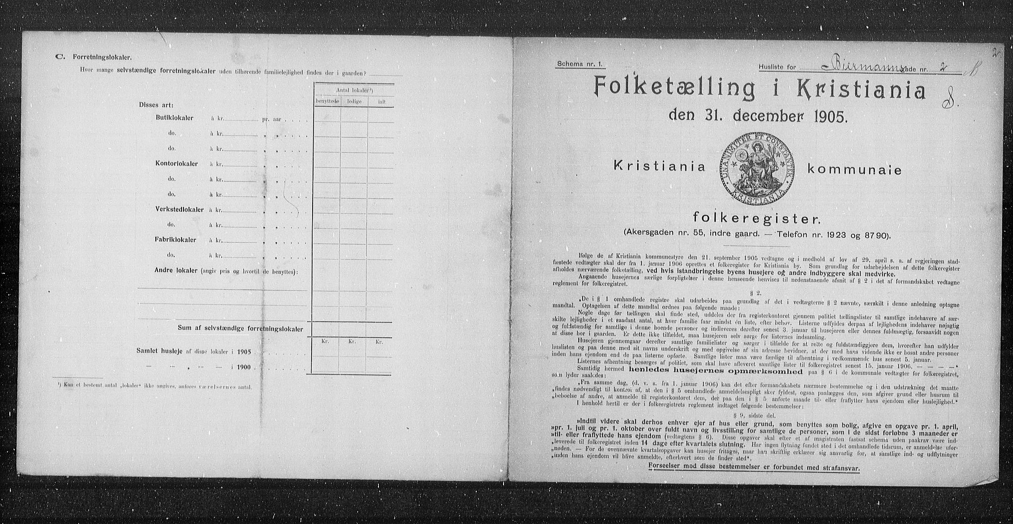 OBA, Kommunal folketelling 31.12.1905 for Kristiania kjøpstad, 1905, s. 2320