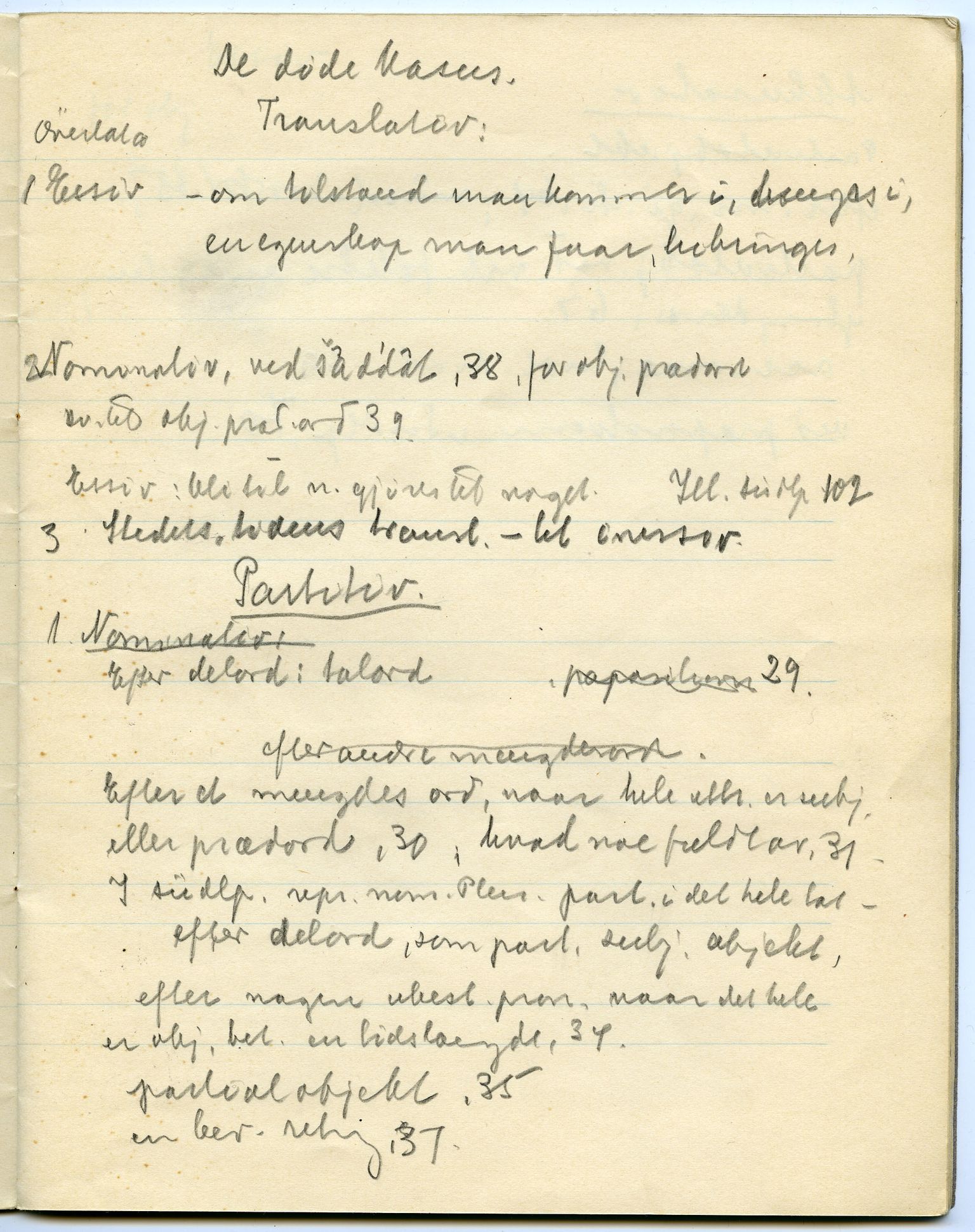 Johan Beronkas testamentariske gave, FMFB/A-1098/G/L0019: Notatbok om Pasvik–lappisk (4 stykker), 1928-1929, s. 73