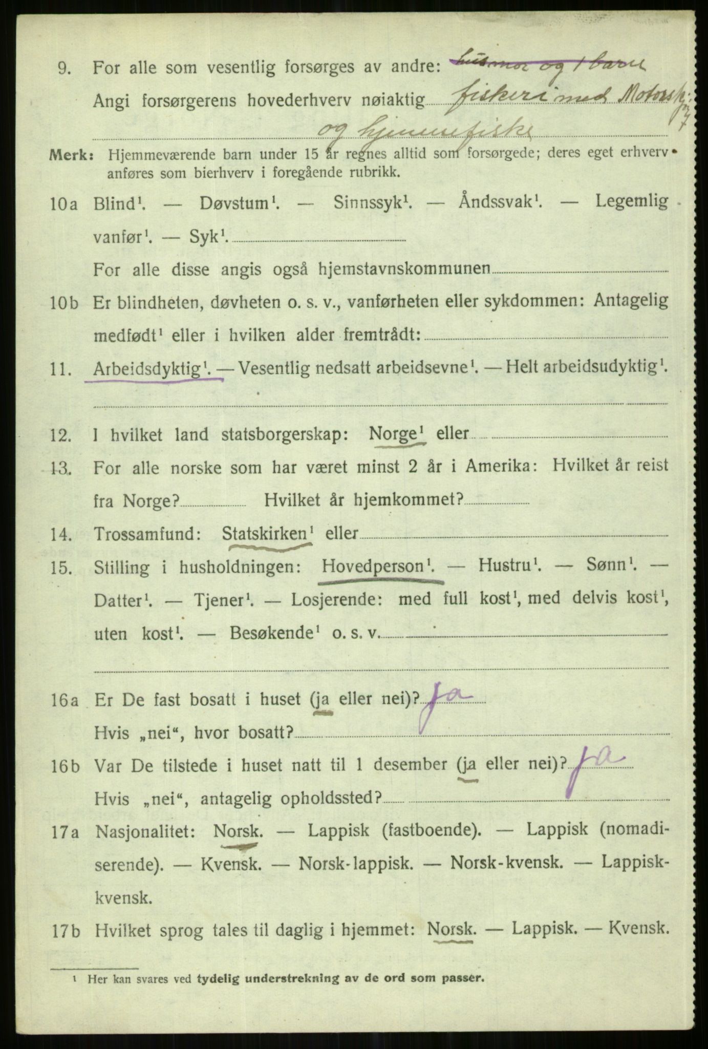 SATØ, Folketelling 1920 for 1936 Karlsøy herred, 1920, s. 4027