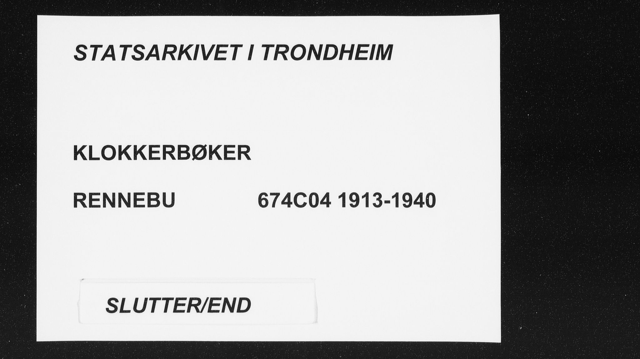 Ministerialprotokoller, klokkerbøker og fødselsregistre - Sør-Trøndelag, SAT/A-1456/674/L0877: Klokkerbok nr. 674C04, 1913-1940