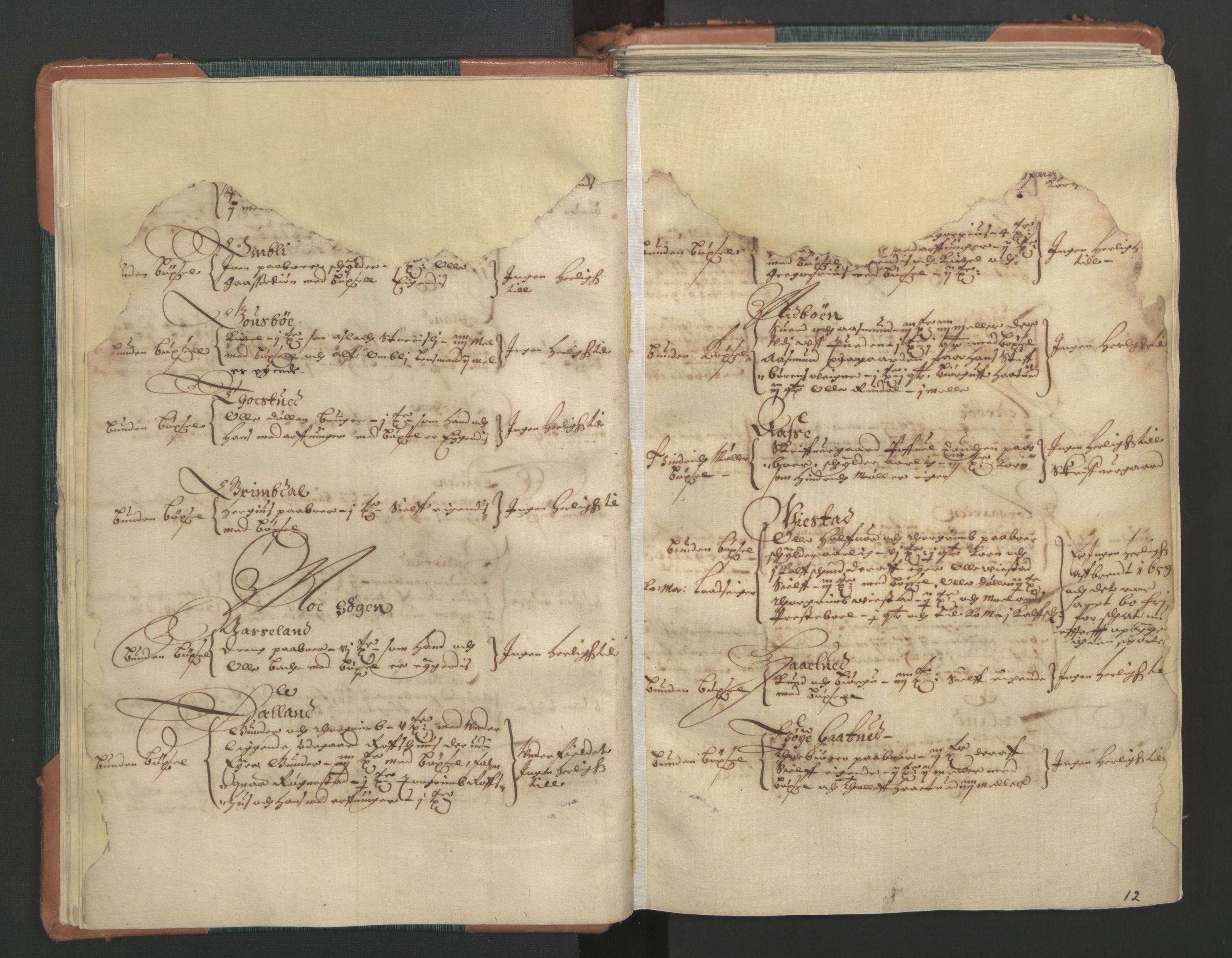Rentekammeret inntil 1814, Realistisk ordnet avdeling, AV/RA-EA-4070/L/L0017: Skien lagdømme. Alminnelig jordebok for Telemark, Bamble og Numedal, 1661, s. 11b-12a