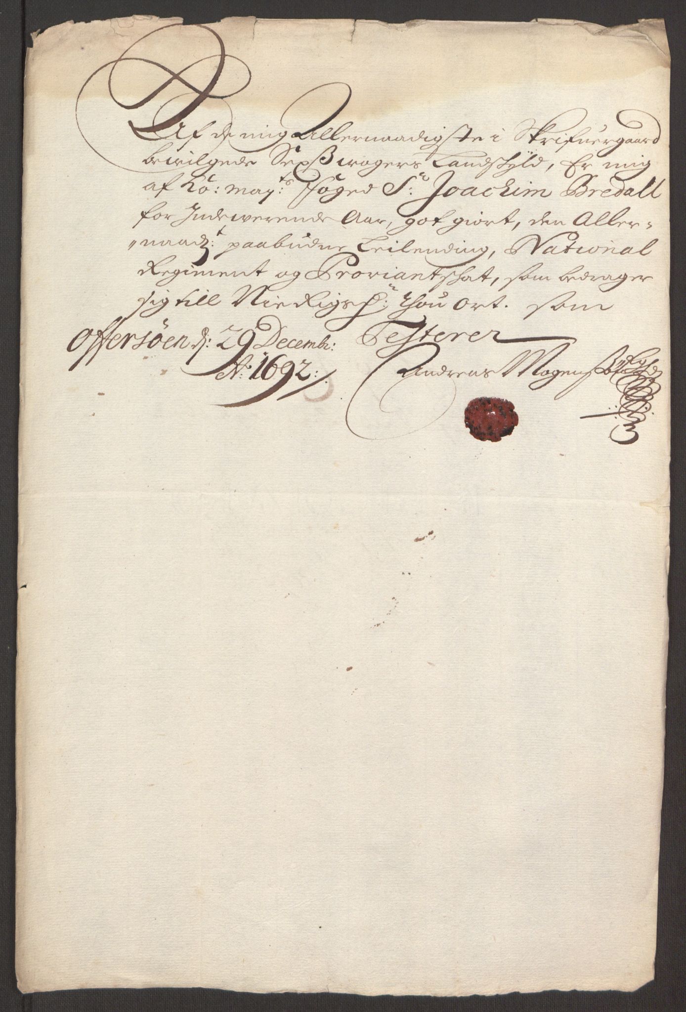 Rentekammeret inntil 1814, Reviderte regnskaper, Fogderegnskap, RA/EA-4092/R67/L4675: Fogderegnskap Vesterålen, Andenes og Lofoten, 1691-1693, s. 212