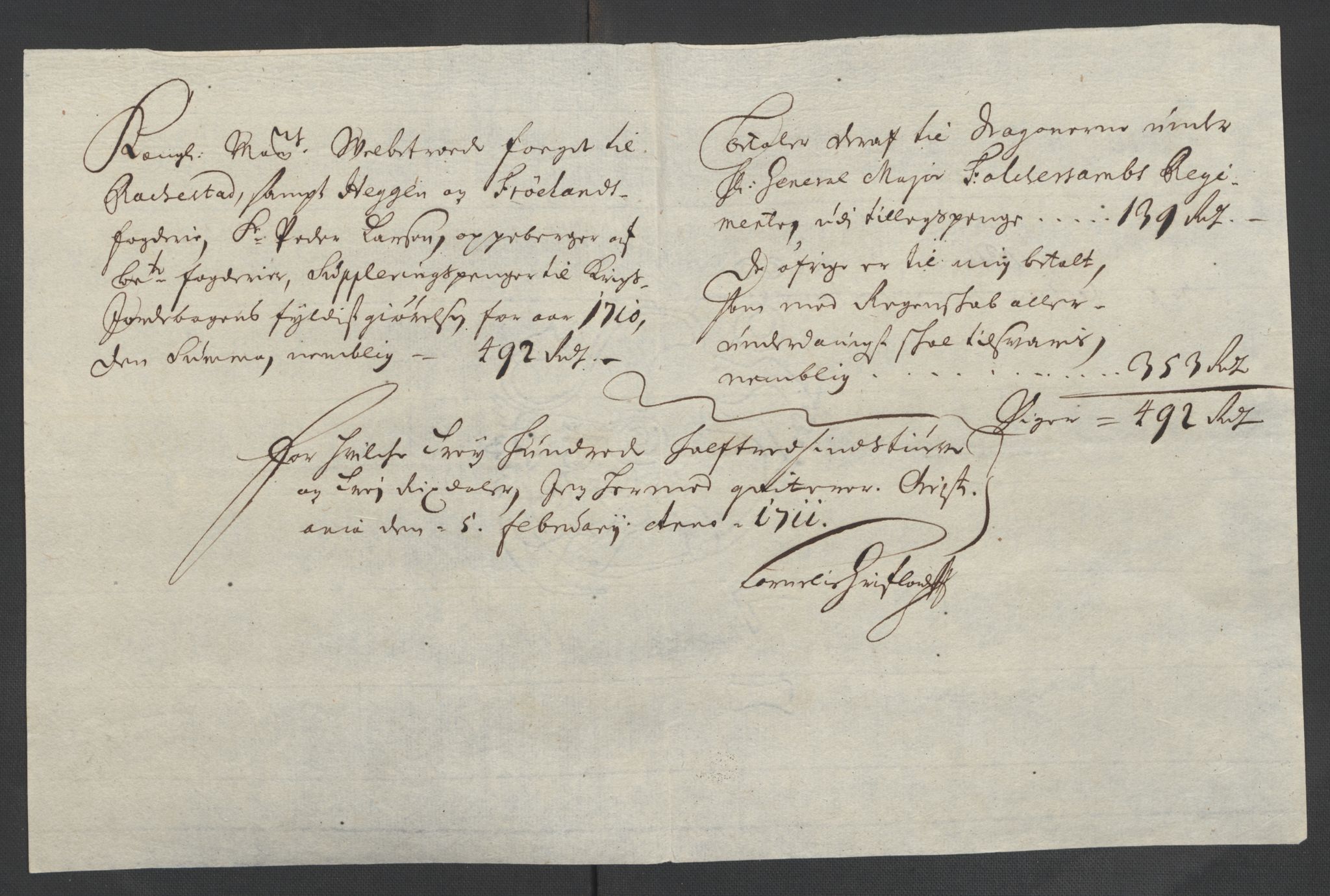 Rentekammeret inntil 1814, Reviderte regnskaper, Fogderegnskap, AV/RA-EA-4092/R07/L0302: Fogderegnskap Rakkestad, Heggen og Frøland, 1710, s. 288