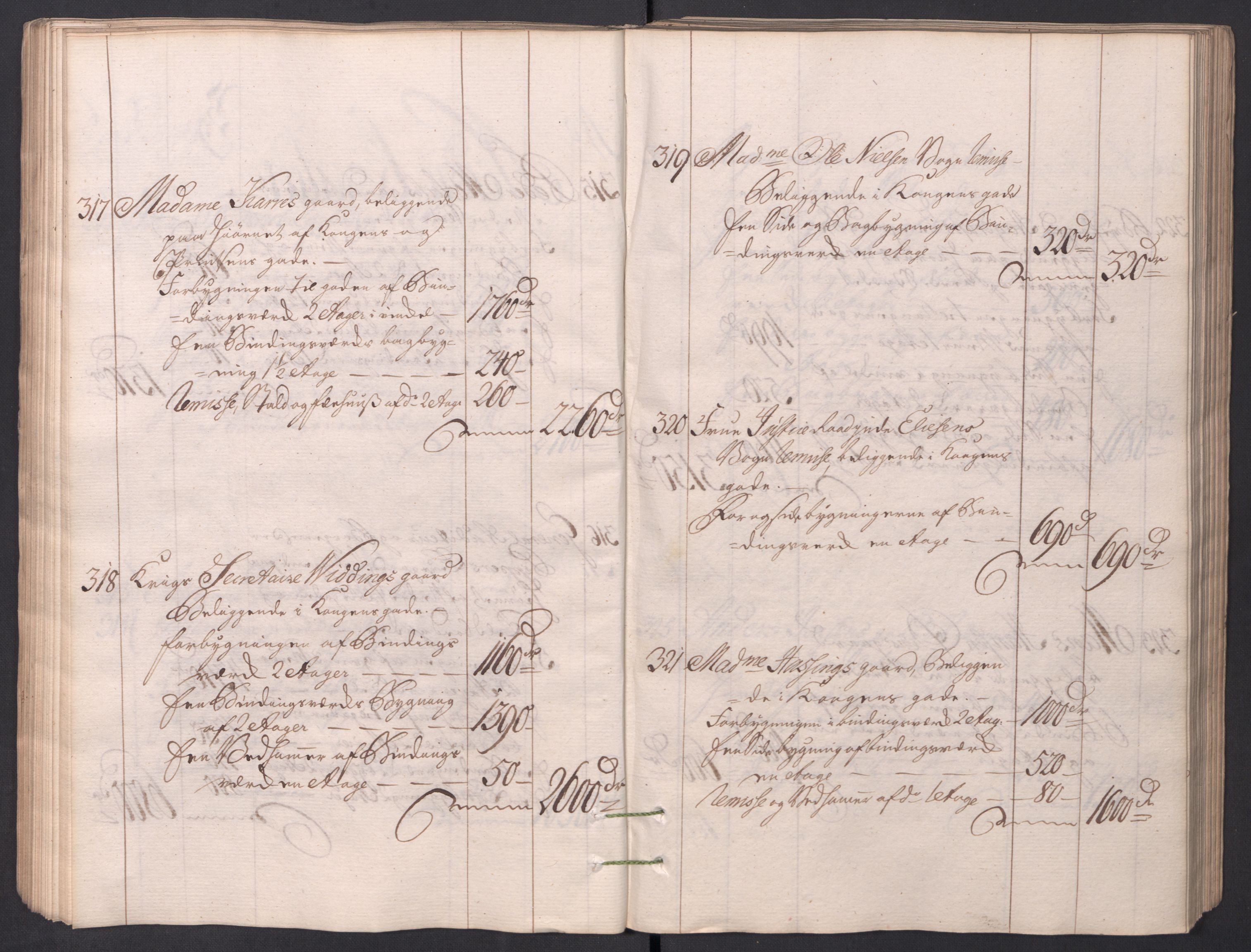 Kristiania stiftamt, AV/SAO-A-10386/I/Ia/L0001/0002: Branntakster / Christiania, 1766-1767