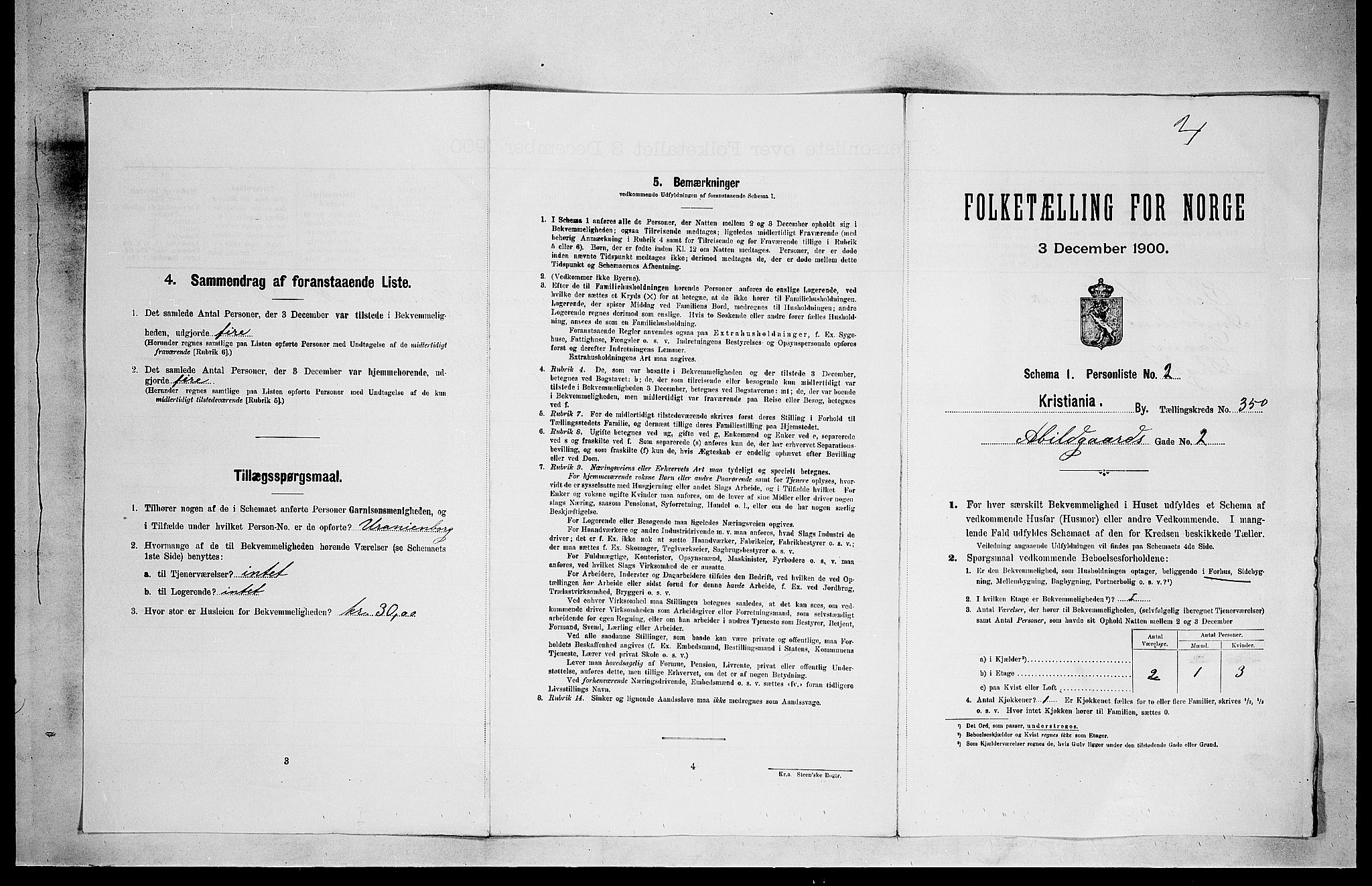 SAO, Folketelling 1900 for 0301 Kristiania kjøpstad, 1900, s. 587