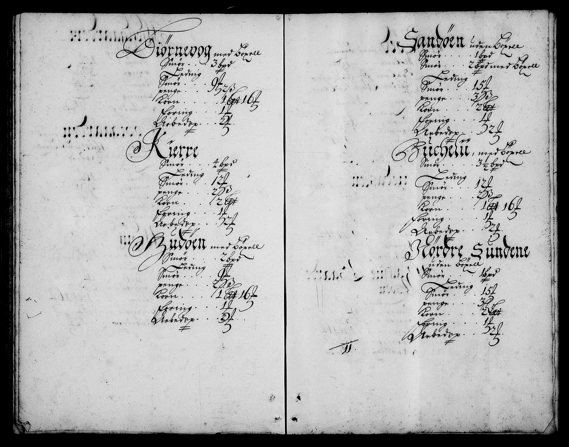 Rentekammeret inntil 1814, Realistisk ordnet avdeling, AV/RA-EA-4070/N/Na/L0003/0007: [XI h]: Tønsbergs amt og Larvik grevskaps jordebøker: / Larvik grevskaps jordebok, 1692