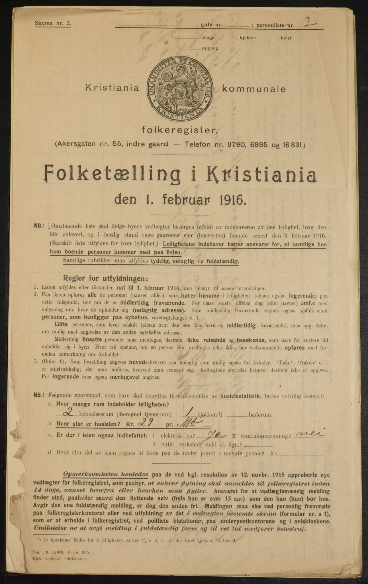 OBA, Kommunal folketelling 1.2.1916 for Kristiania, 1916, s. 22367