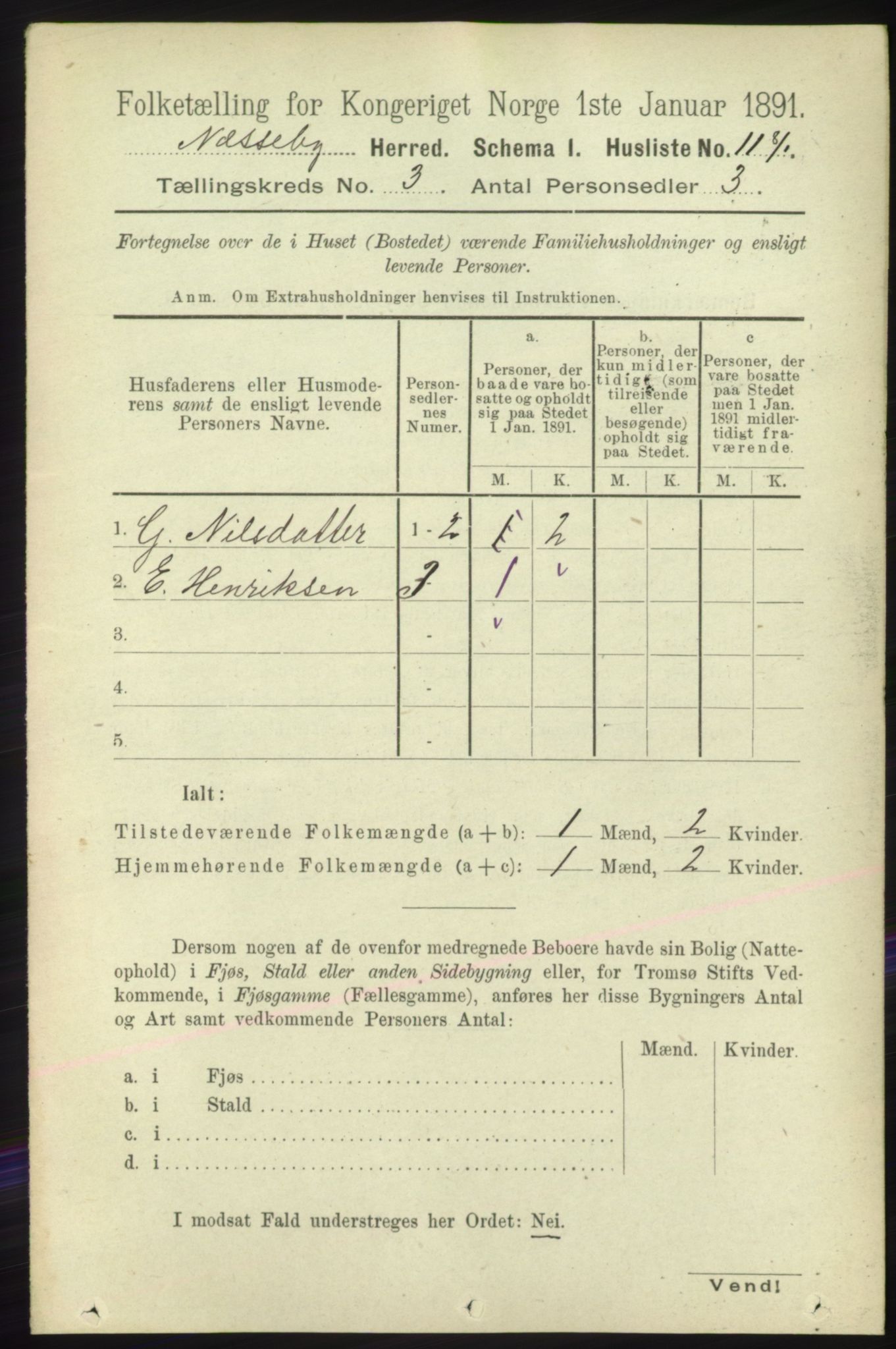 RA, Folketelling 1891 for 2027 Nesseby herred, 1891, s. 993