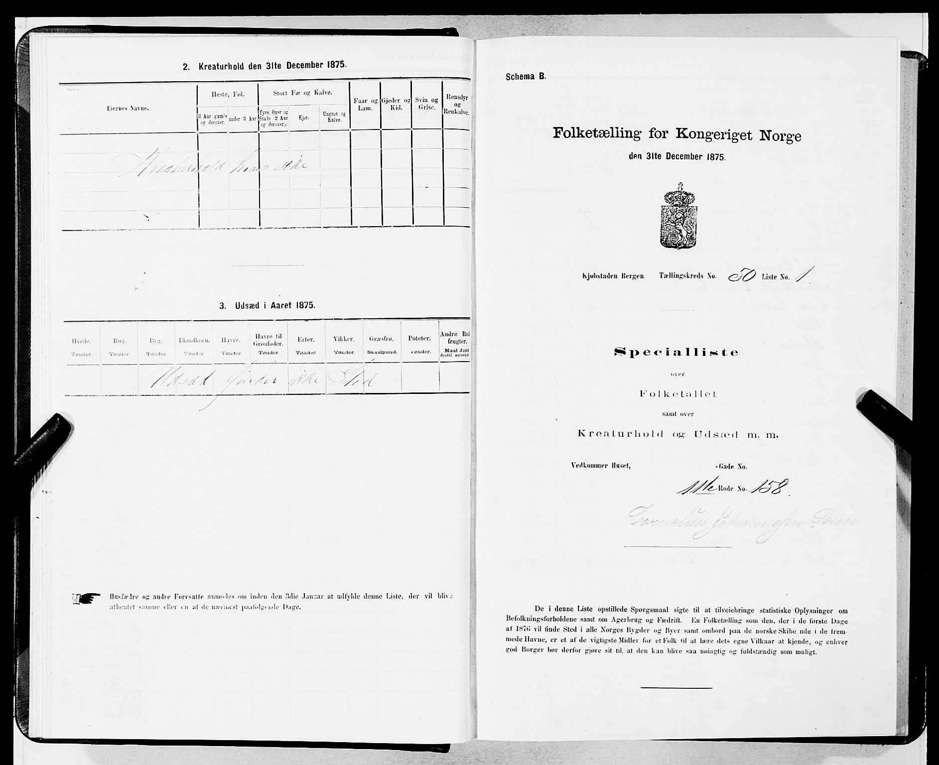 SAB, Folketelling 1875 for 1301 Bergen kjøpstad, 1875, s. 2615