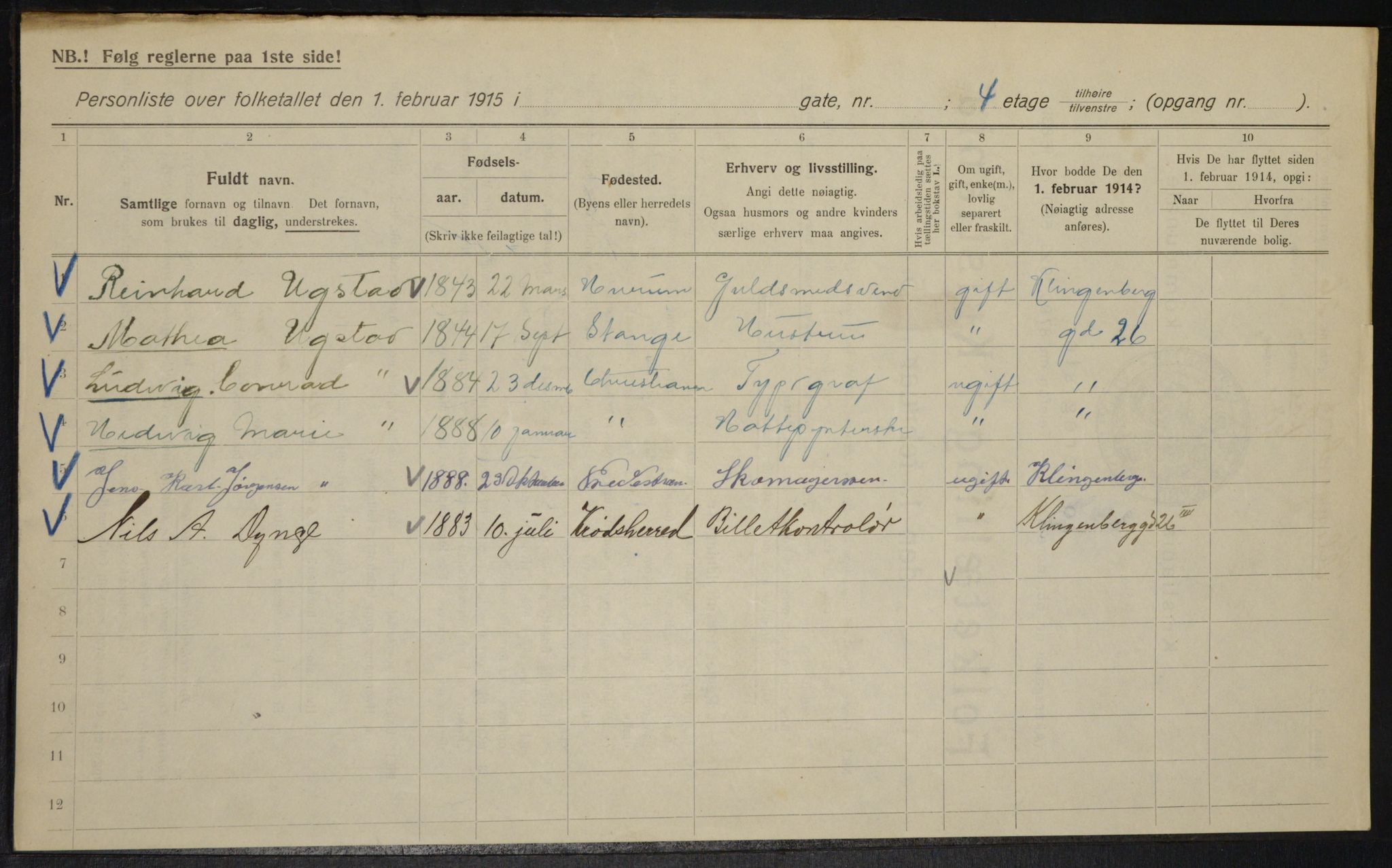 OBA, Kommunal folketelling 1.2.1915 for Kristiania, 1915, s. 51597
