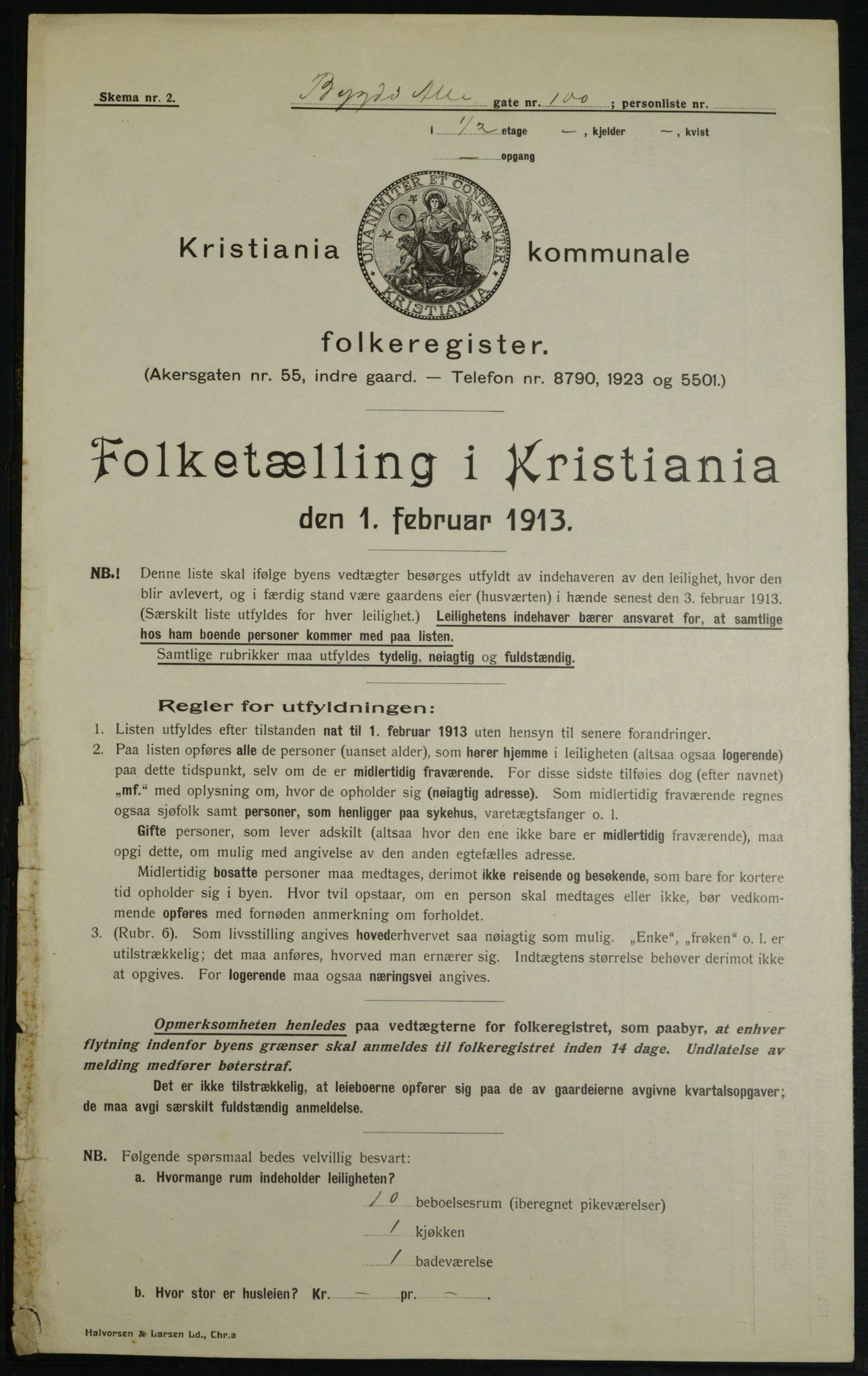 OBA, Kommunal folketelling 1.2.1913 for Kristiania, 1913, s. 11022