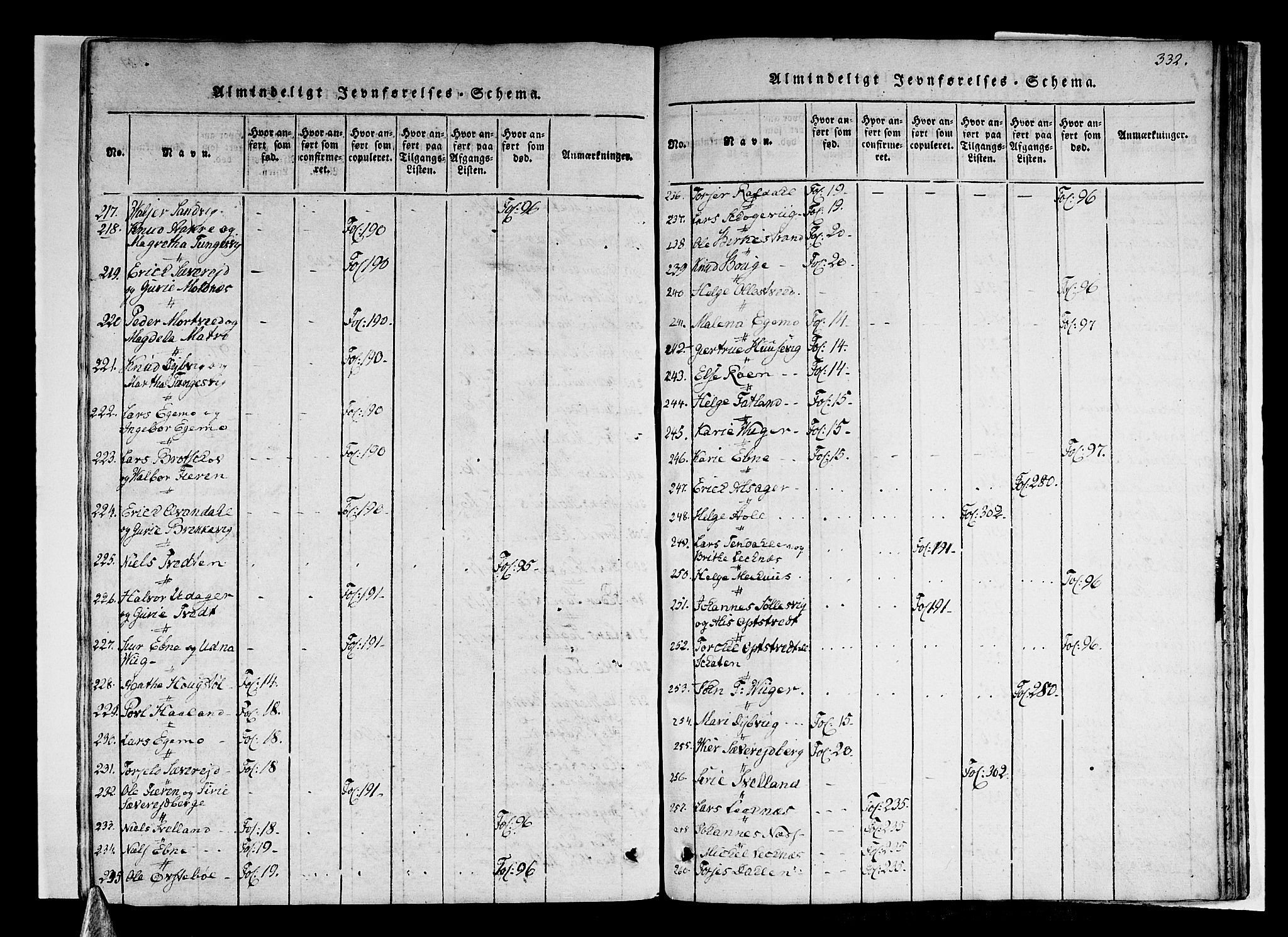 Skånevik sokneprestembete, AV/SAB-A-77801/H/Haa: Ministerialbok nr. A 3, 1815-1828, s. 332