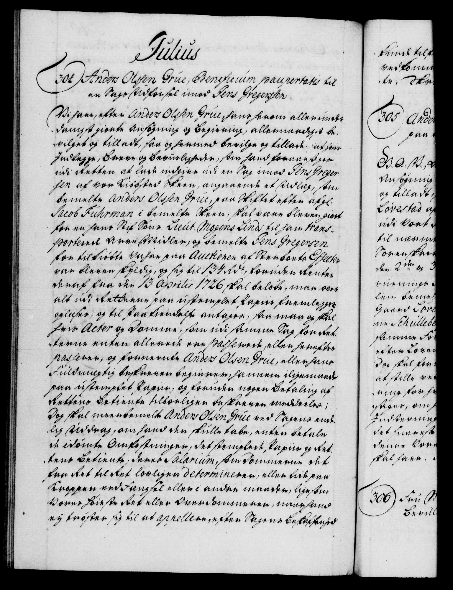 Danske Kanselli 1572-1799, RA/EA-3023/F/Fc/Fca/Fcaa/L0028: Norske registre, 1733-1734, s. 540b